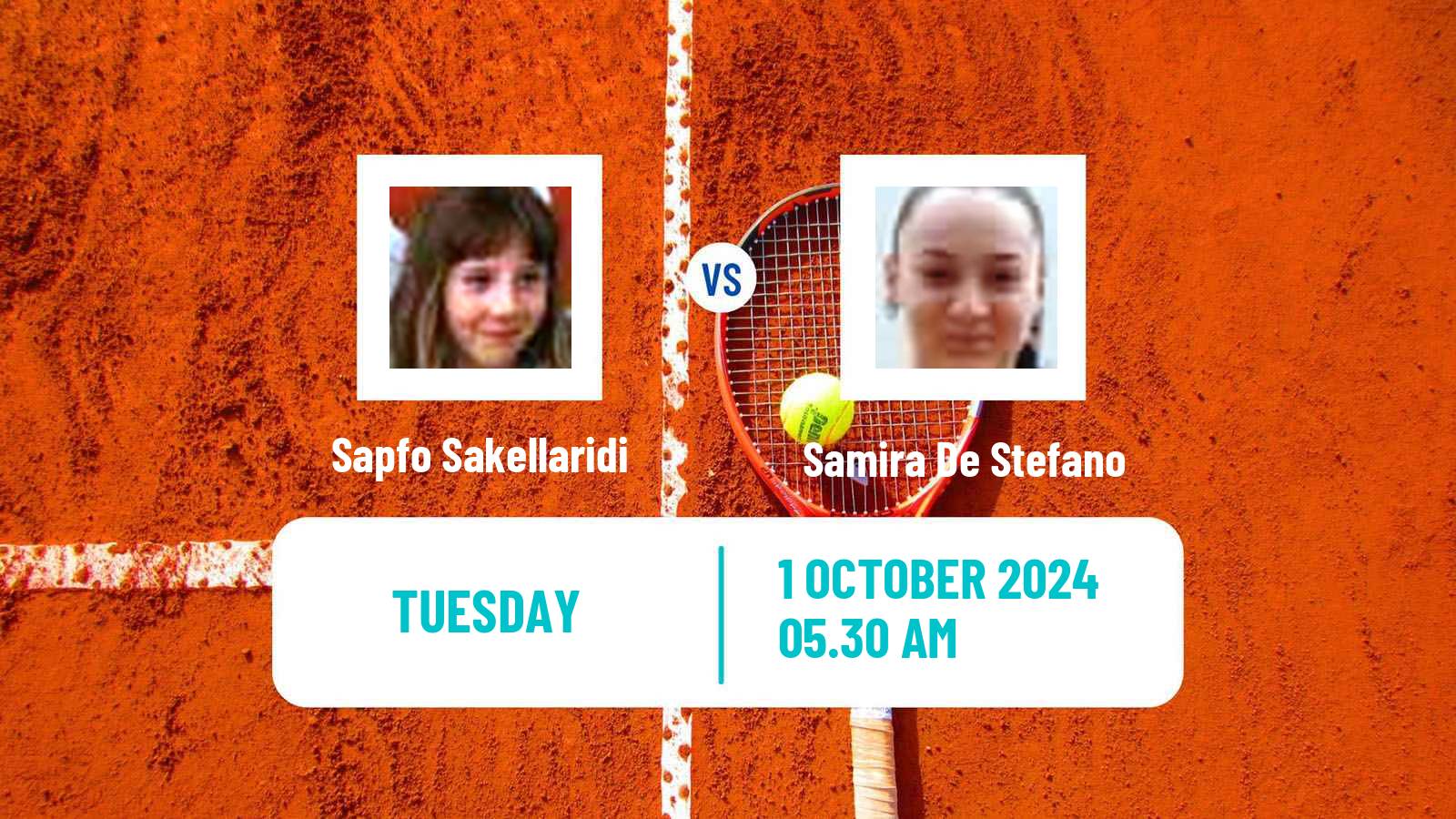 Tennis ITF W35 Santa Margherita Di Pula 9 Women Sapfo Sakellaridi - Samira De Stefano