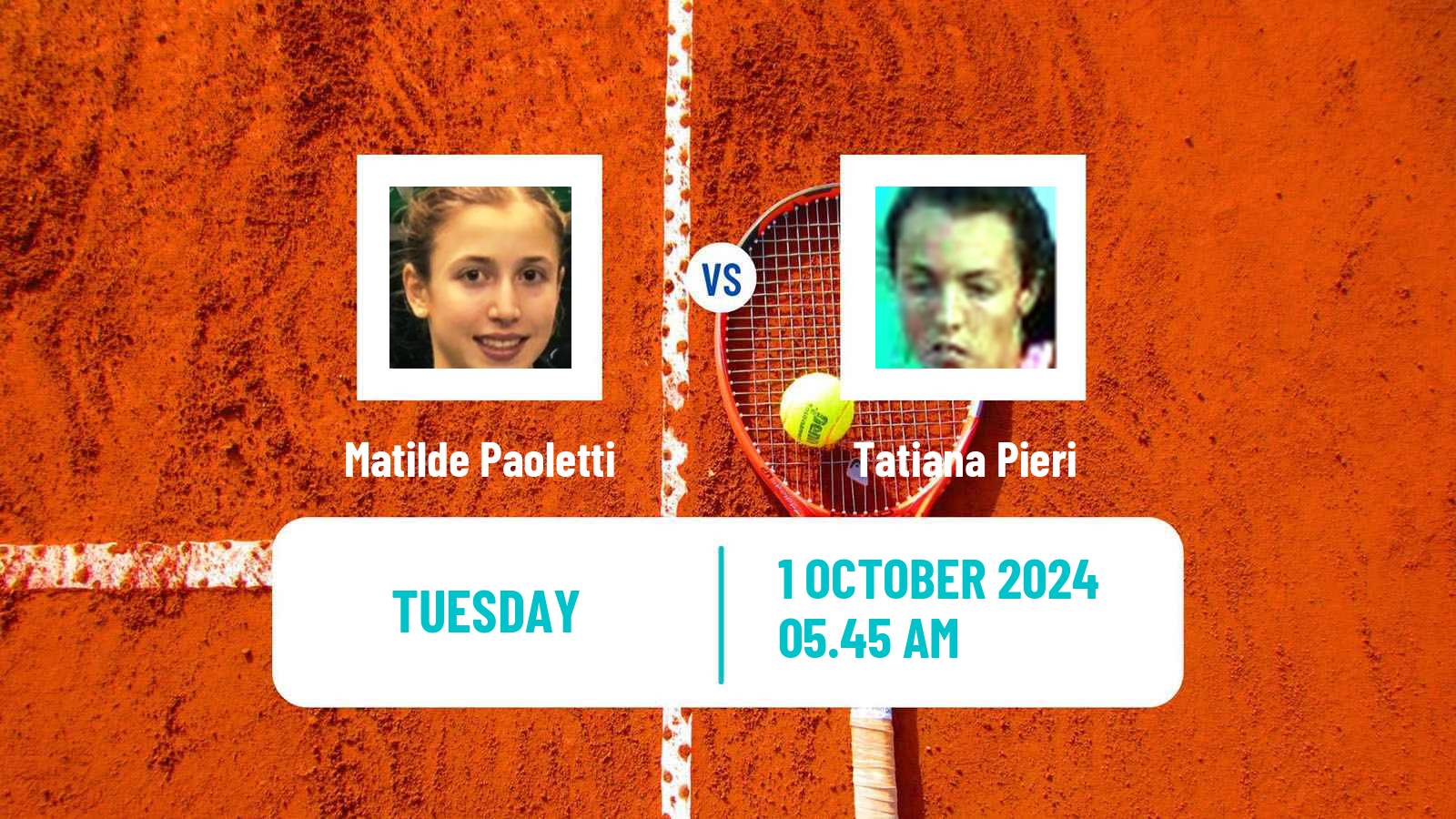 Tennis ITF W35 Santa Margherita Di Pula 9 Women Matilde Paoletti - Tatiana Pieri