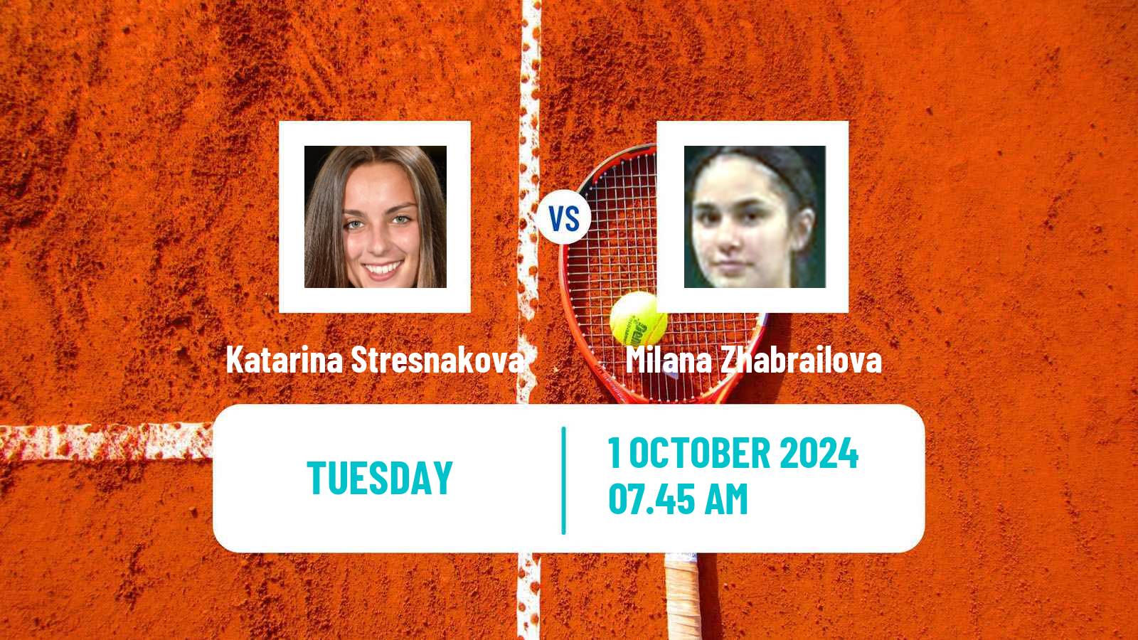 Tennis ITF W15 Trnava 2 Women Katarina Stresnakova - Milana Zhabrailova