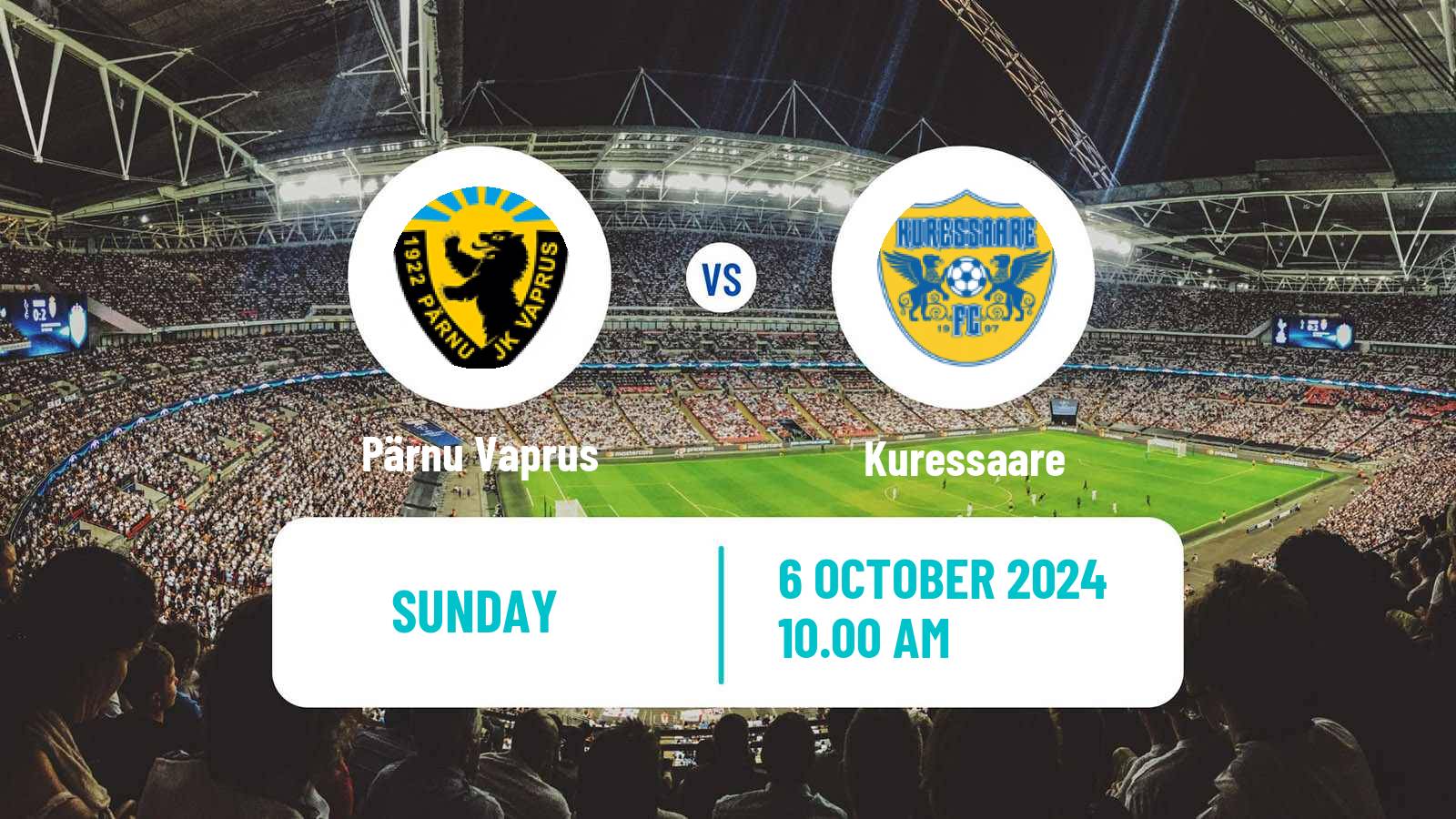 Soccer Estonian Meistriliiga Pärnu Vaprus - Kuressaare