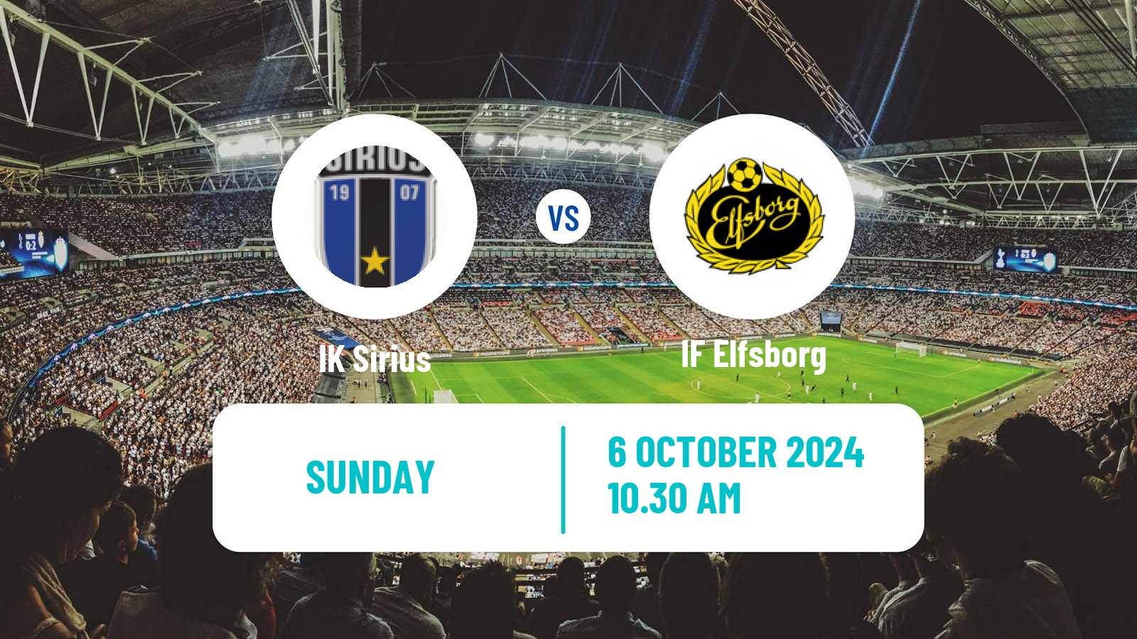 Soccer Swedish Allsvenskan Sirius - Elfsborg