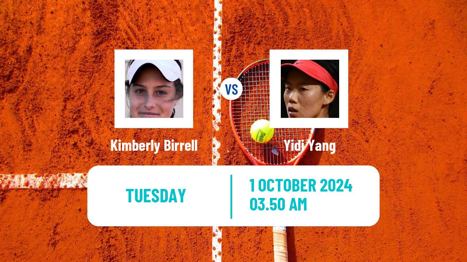 Tennis Hong Kong Challenger Women Kimberly Birrell - Yidi Yang