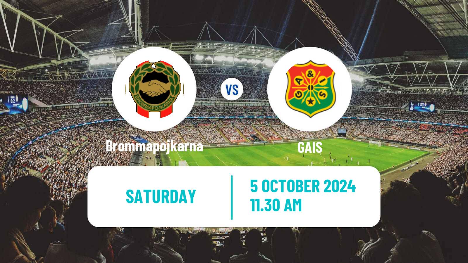 Soccer Swedish Allsvenskan Brommapojkarna - GAIS