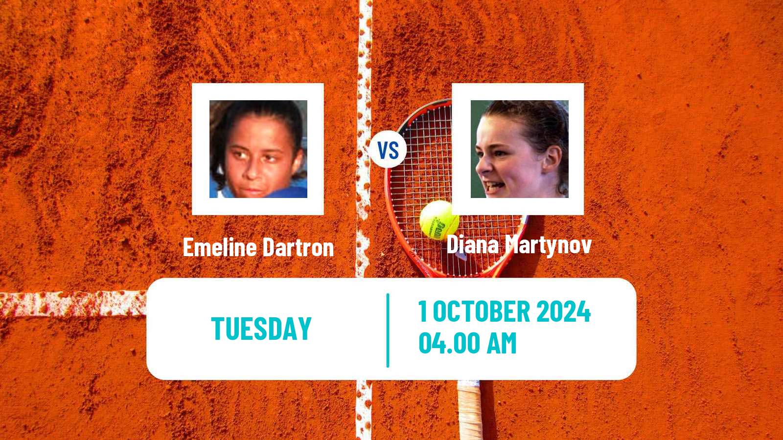 Tennis ITF W35 Reims Women Emeline Dartron - Diana Martynov