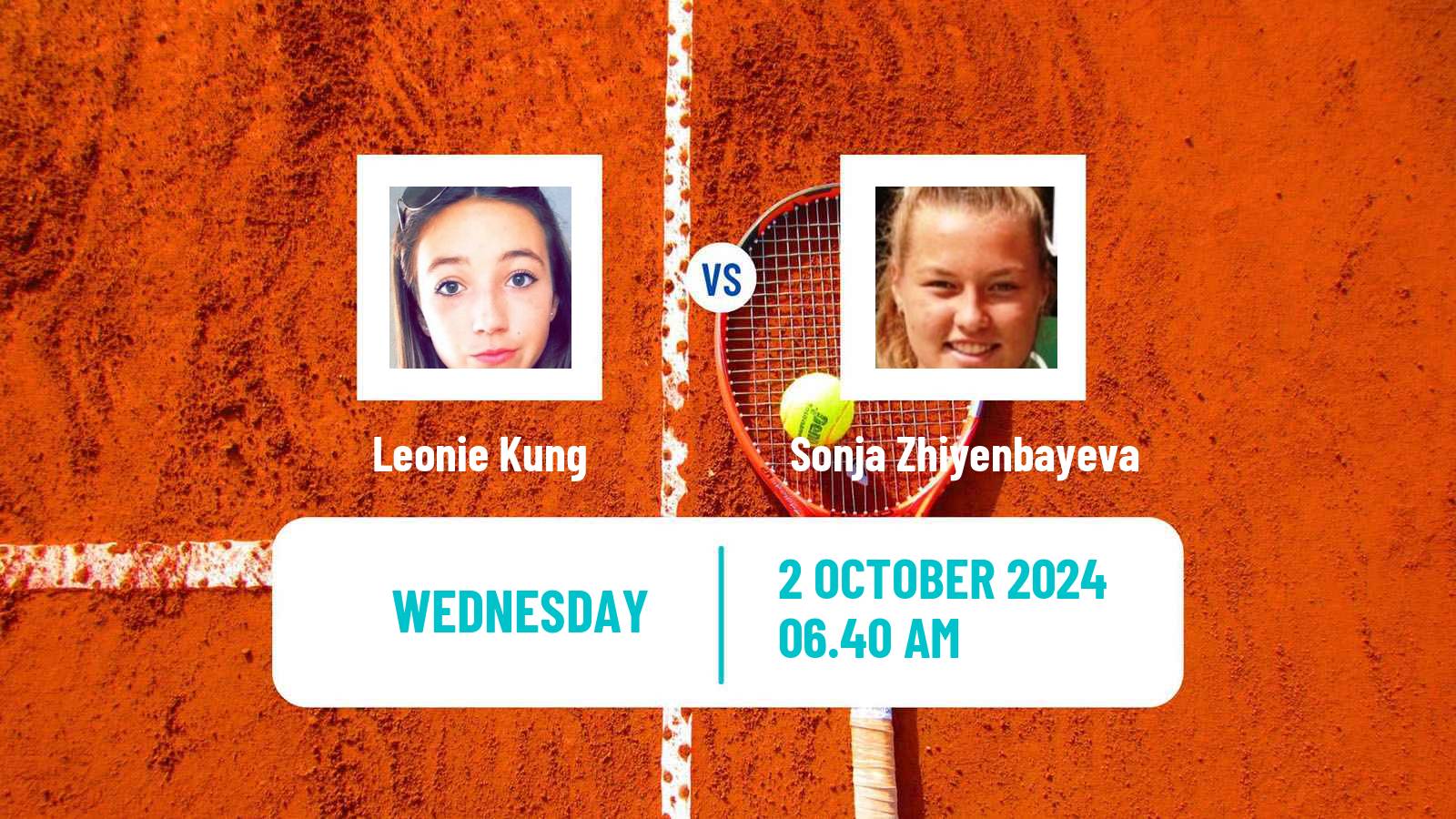 Tennis ITF W35 Baza Women Leonie Kung - Sonja Zhiyenbayeva