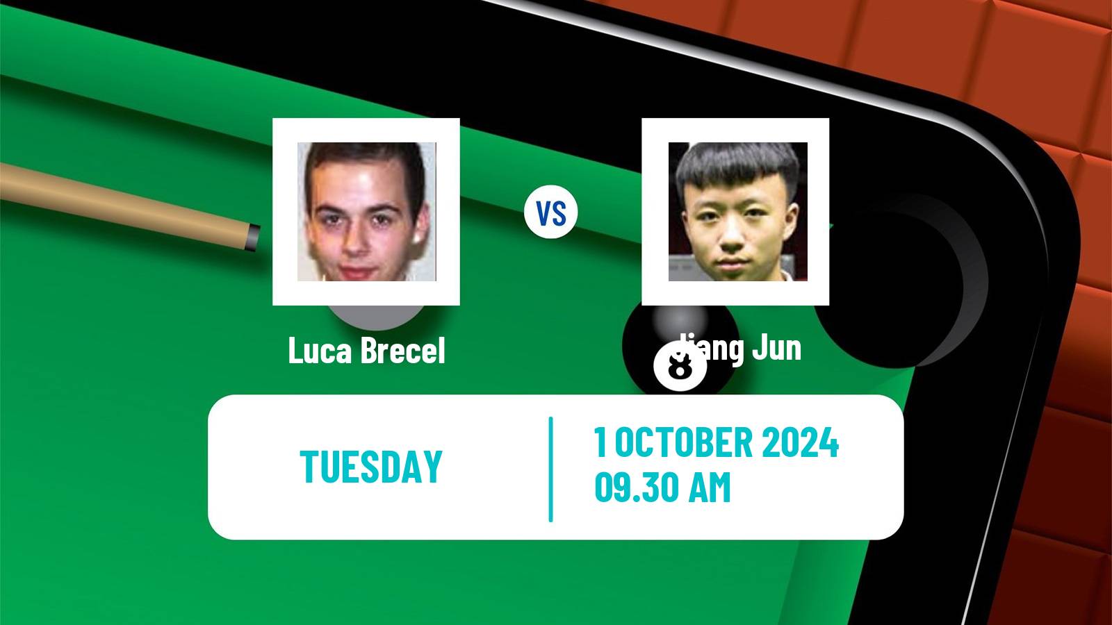 Snooker International Championship Luca Brecel - Jiang Jun