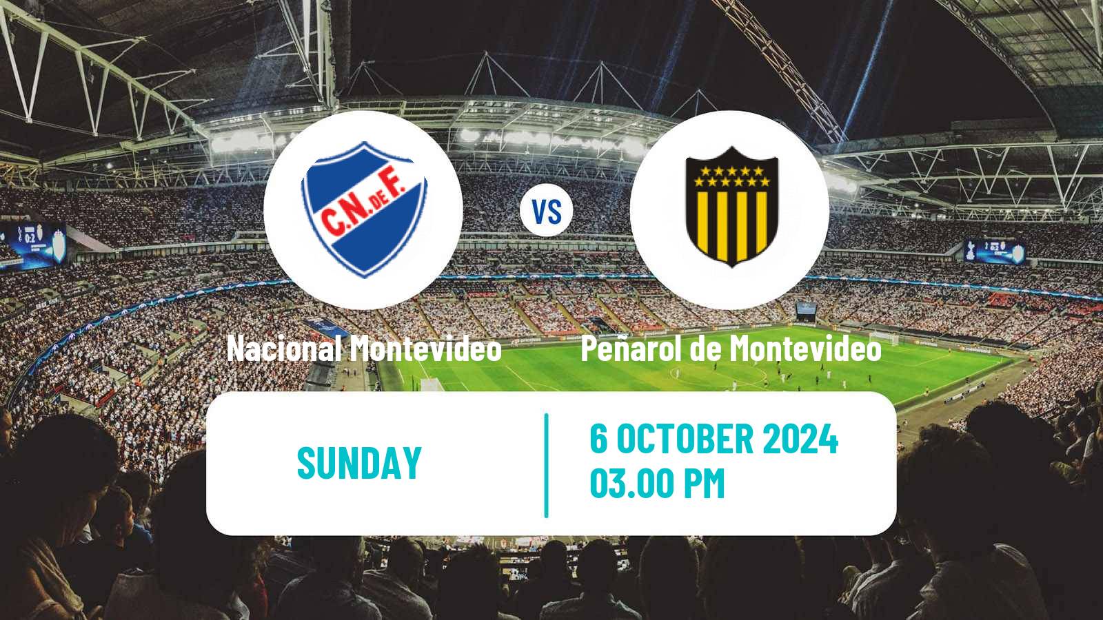 Soccer Uruguayan Primera Division Nacional Montevideo - Peñarol de Montevideo