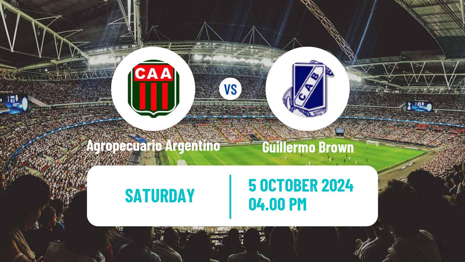 Soccer Argentinian Primera Nacional Agropecuario Argentino - Guillermo Brown