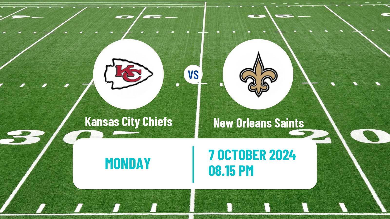 American football NFL Kansas City Chiefs - New Orleans Saints