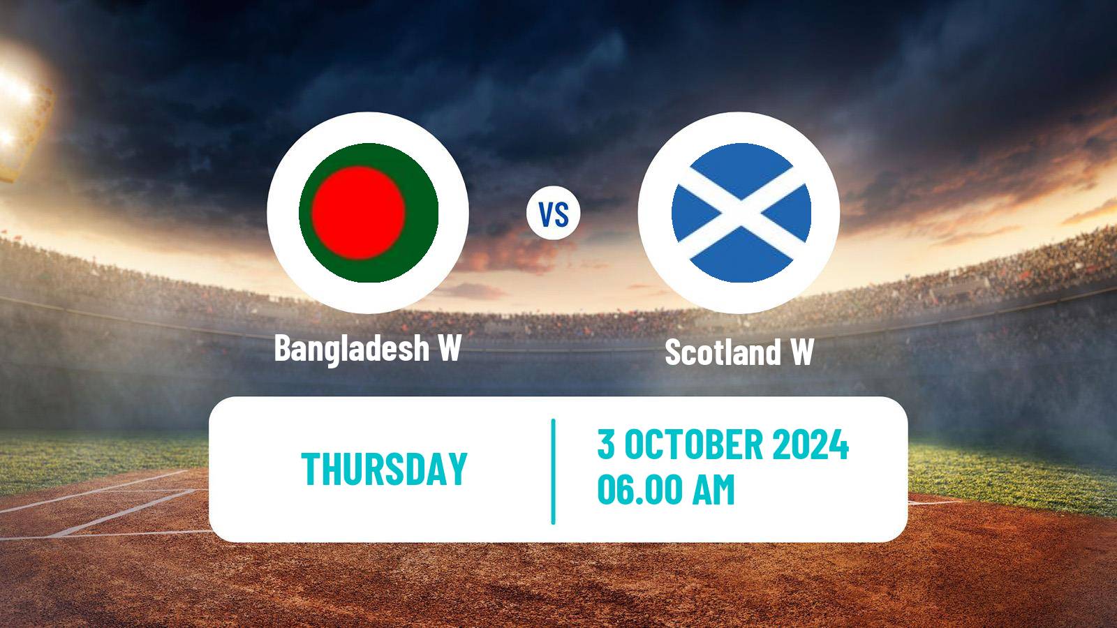 Cricket ICC World Twenty20 Women Bangladesh W - Scotland W