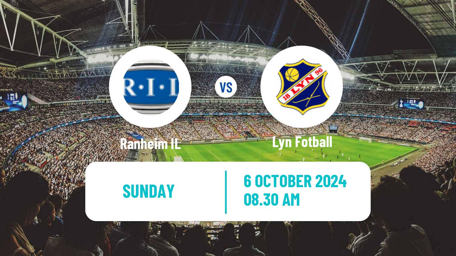 Soccer Norwegian Adeccoligaen Ranheim - Lyn