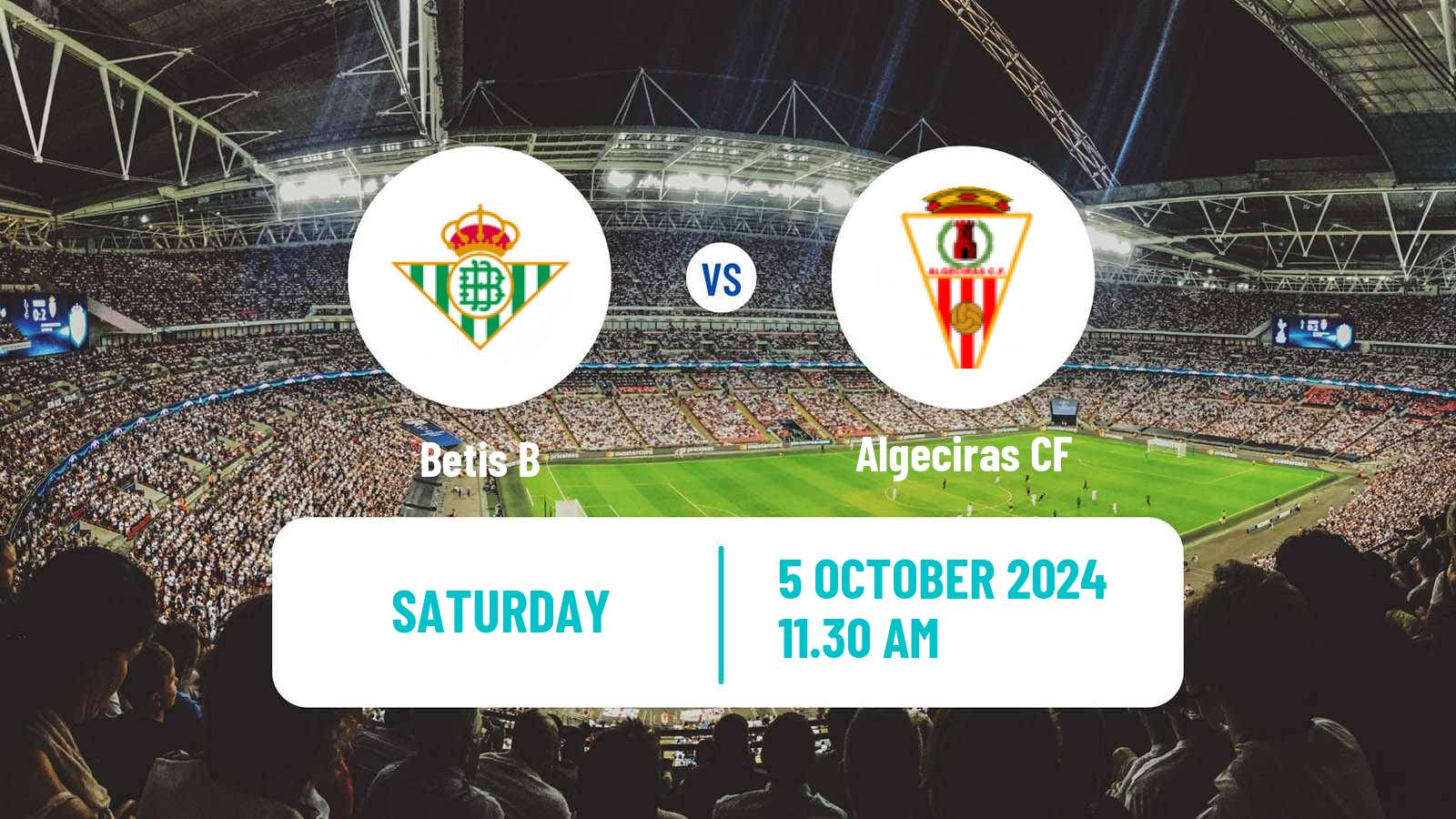 Soccer Spanish Primera RFEF Group 2 Betis B - Algeciras