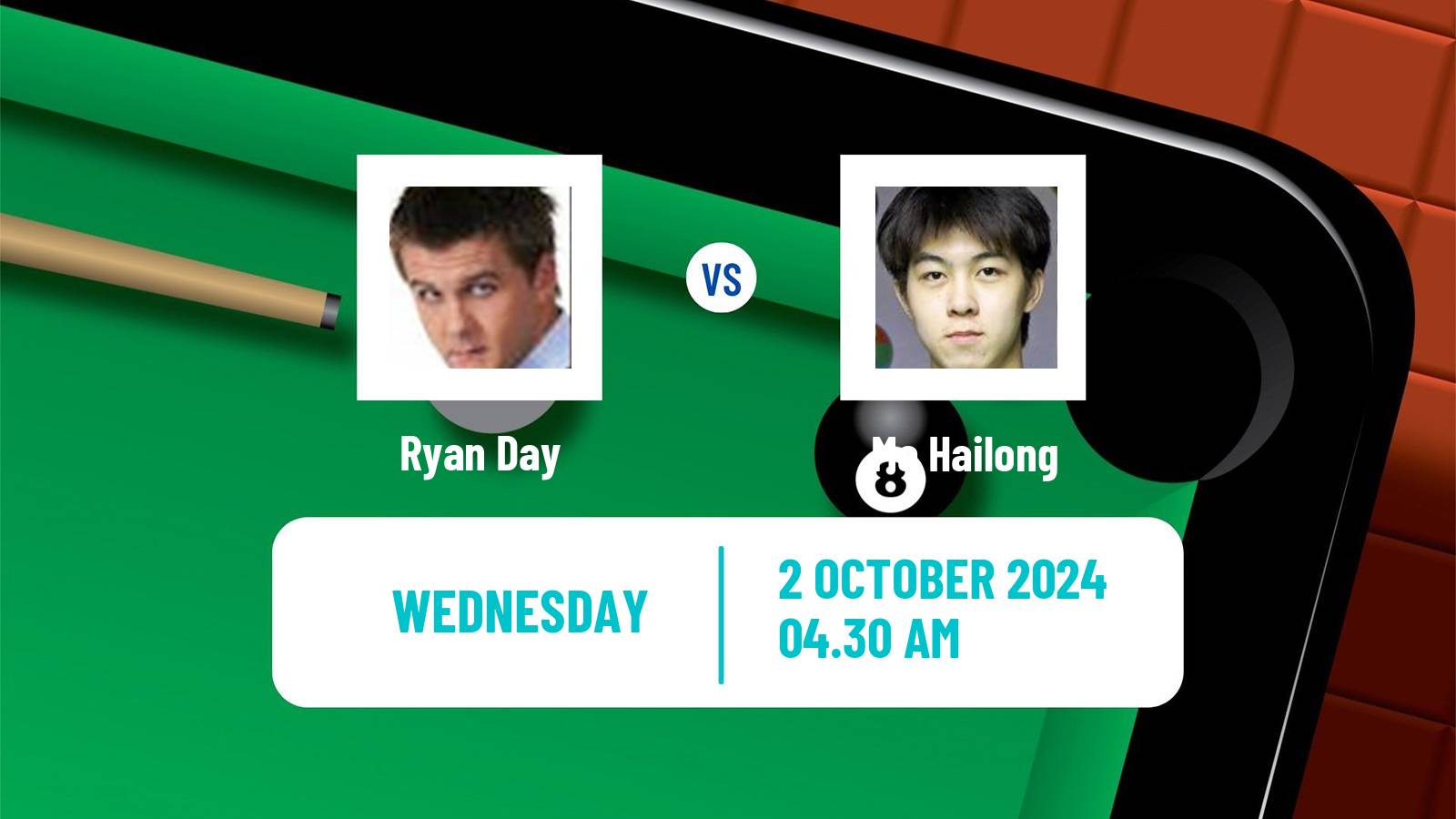 Snooker International Championship Ryan Day - Ma Hailong