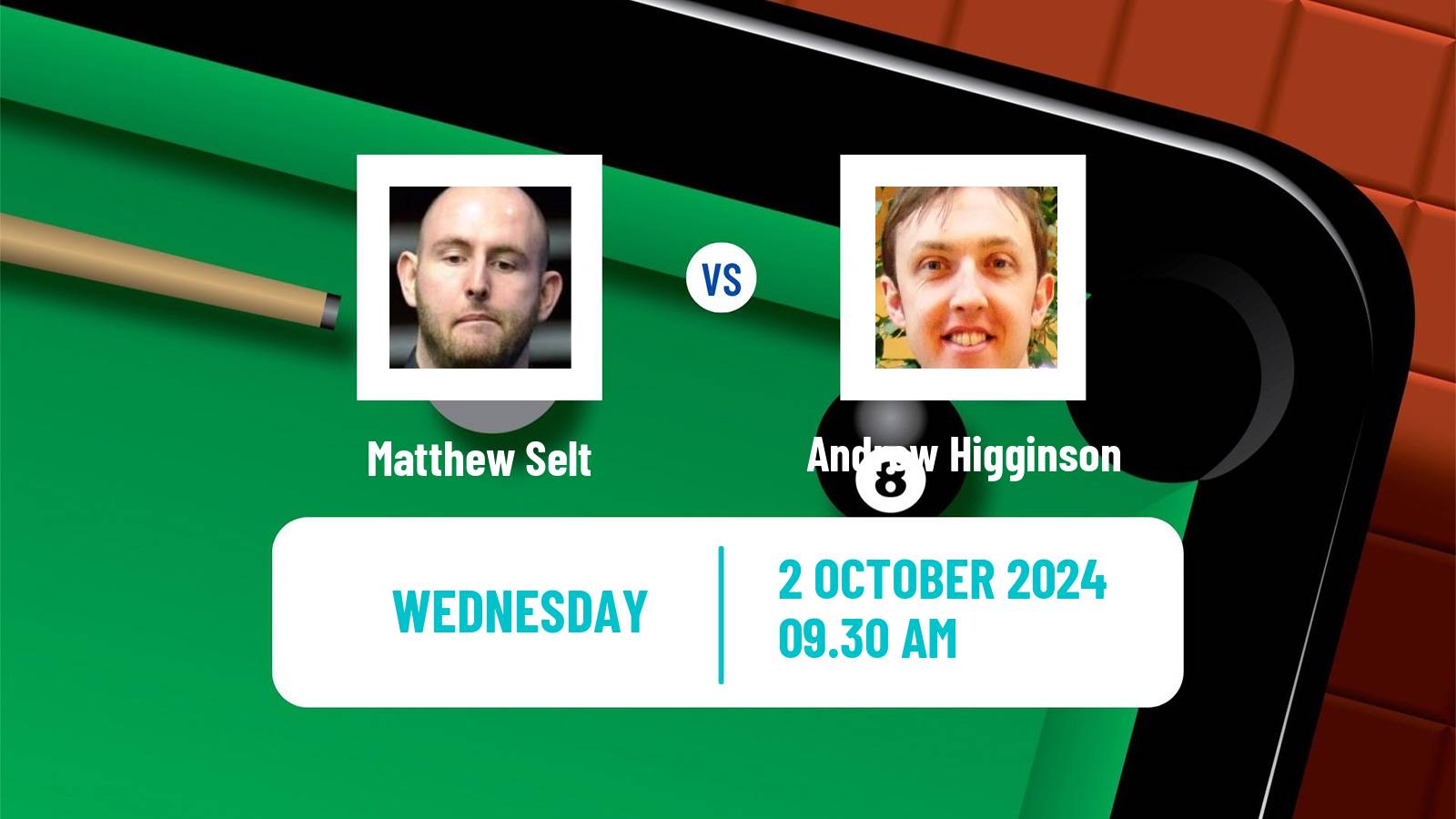 Snooker International Championship Matthew Selt - Andrew Higginson