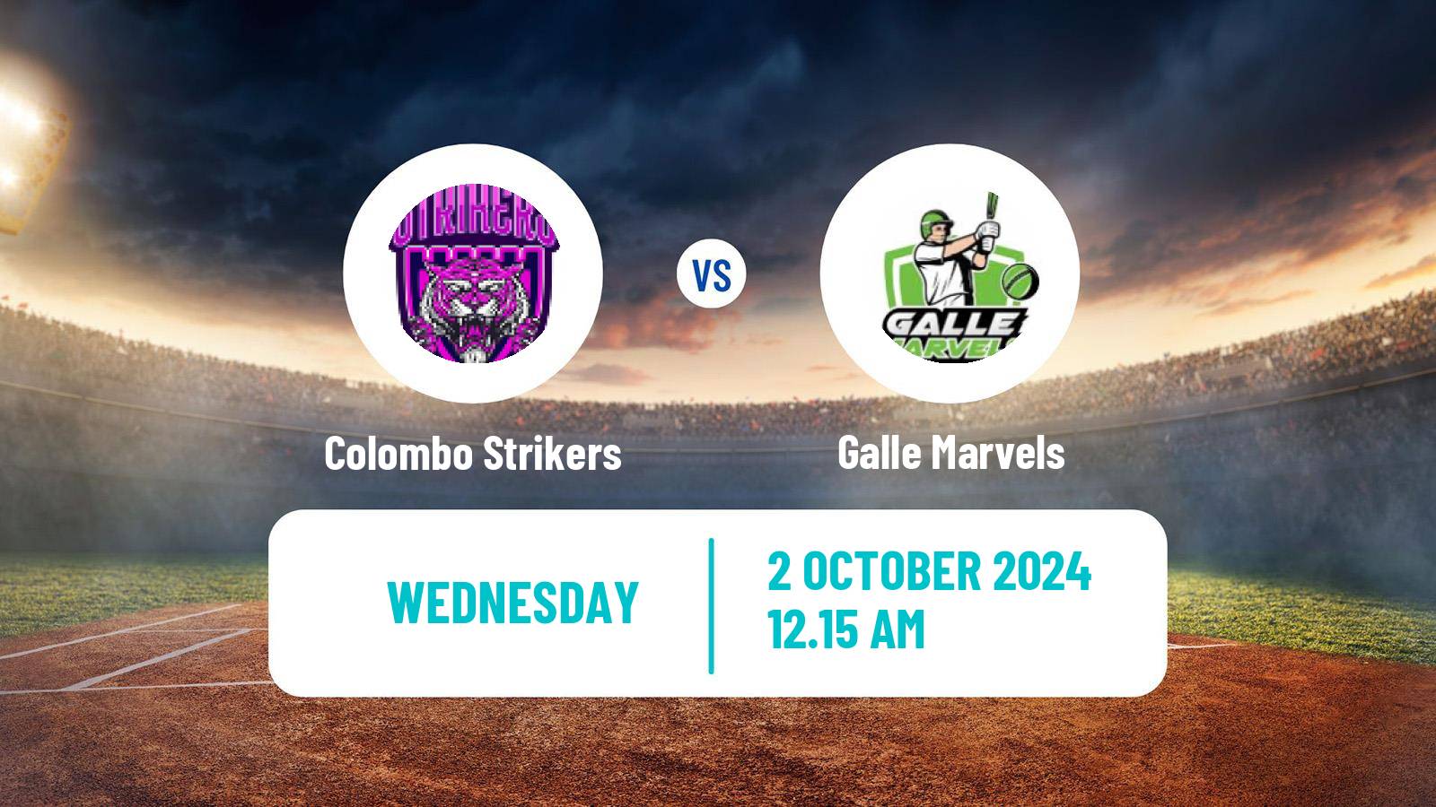 Cricket Sri Lanka NSL One Day Tournament Colombo Strikers - Galle Marvels