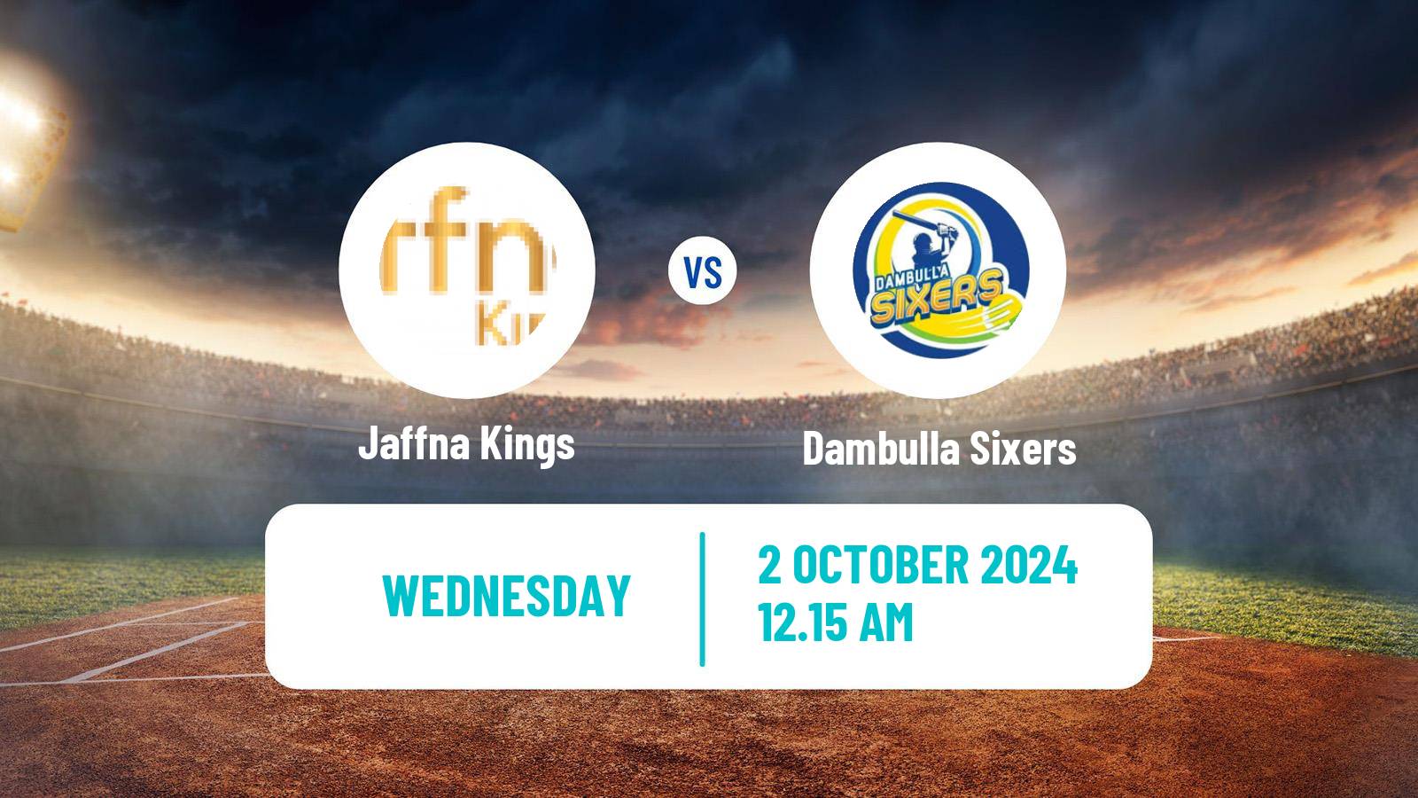 Cricket Sri Lanka NSL One Day Tournament Jaffna Kings - Dambulla Sixers