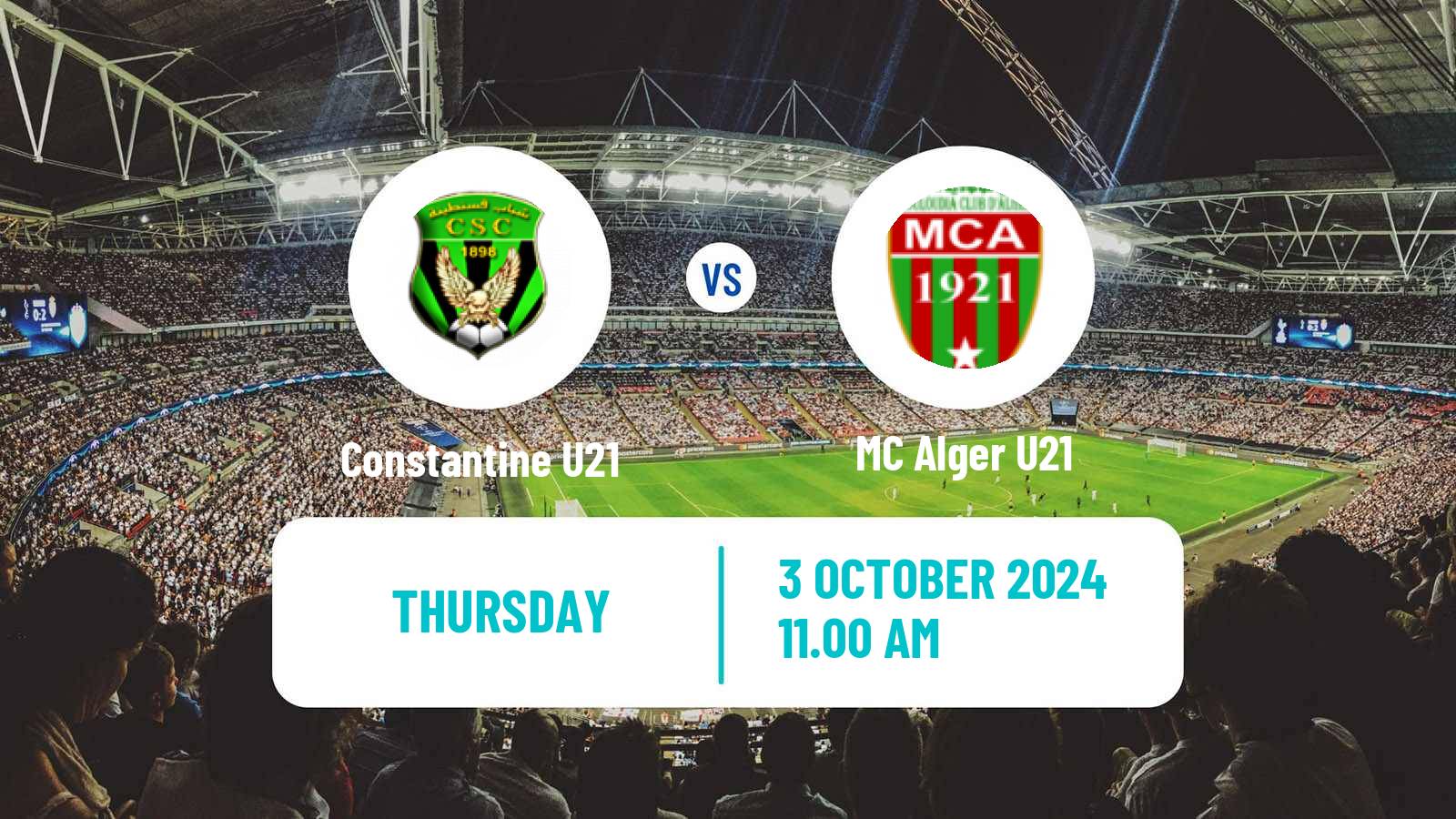 Soccer Algerian Ligue U21 Constantine U21 - MC Alger U21