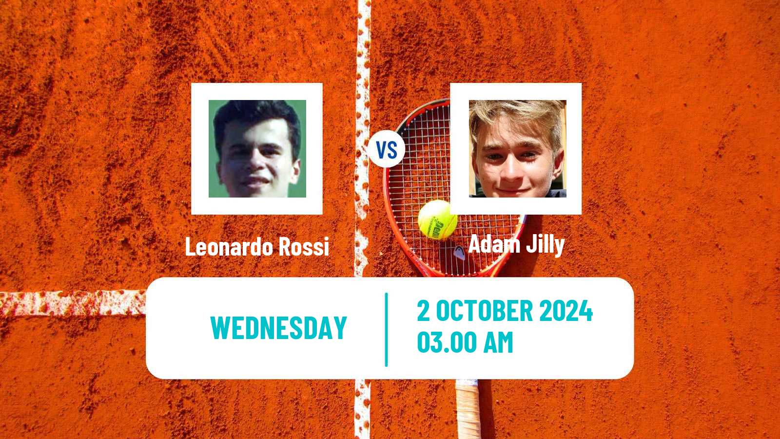 Tennis ITF M15 Trnava 2 Men Leonardo Rossi - Adam Jilly