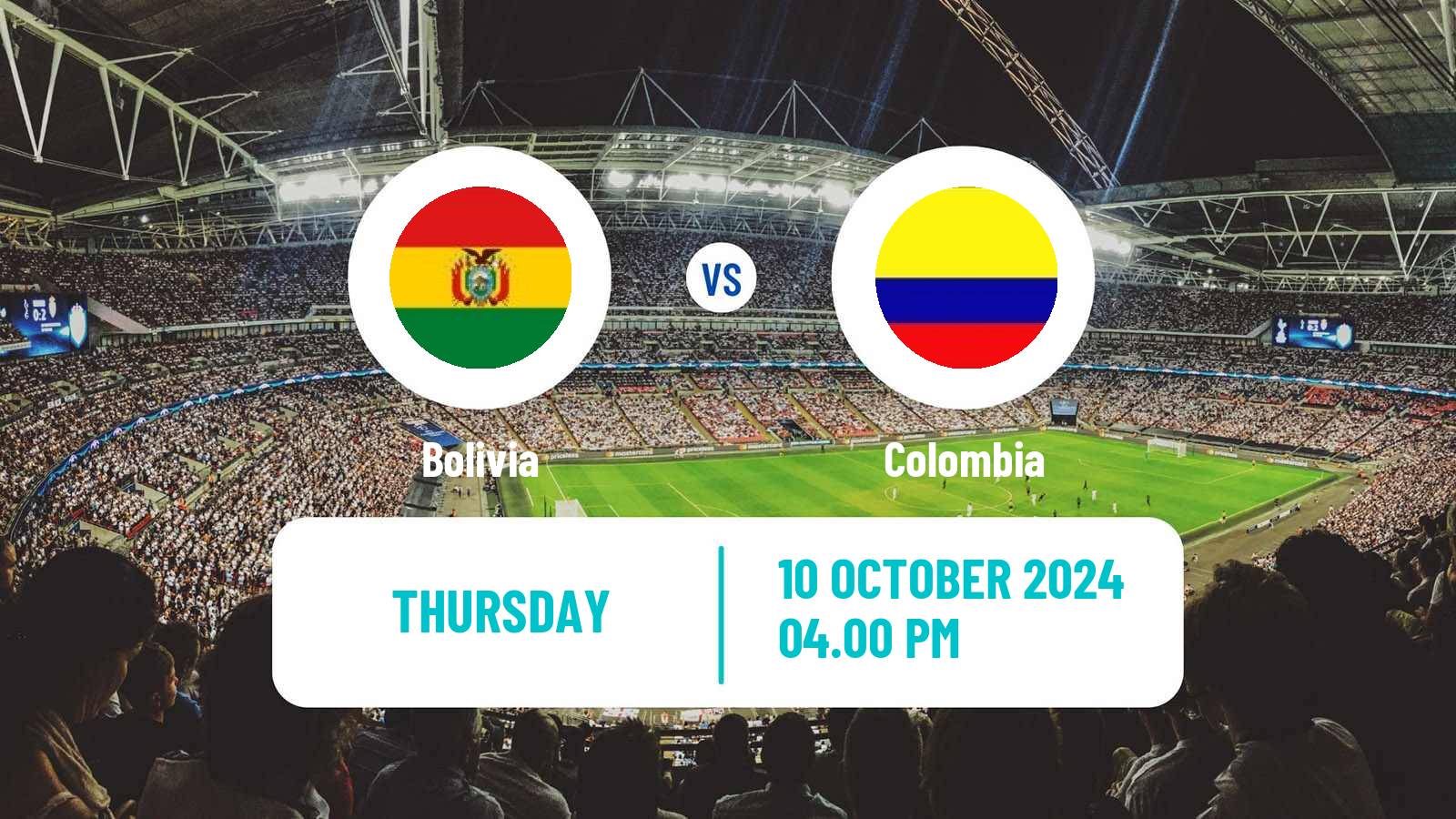 Soccer FIFA World Cup Bolivia - Colombia