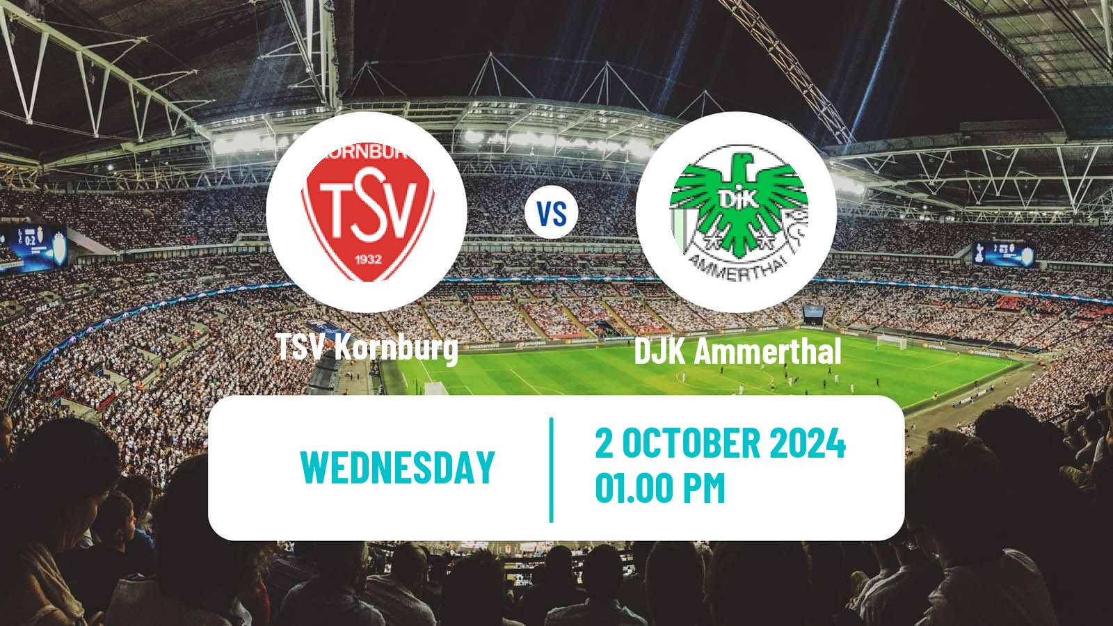 Soccer German Oberliga Bayern Nord Kornburg - DJK Ammerthal