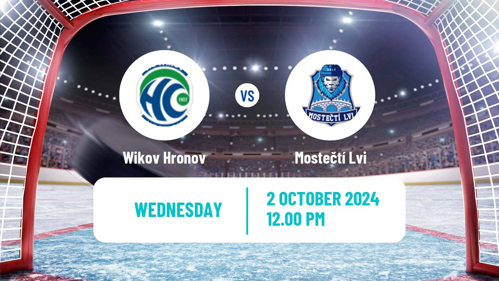 Hockey Czech 2 Liga Hockey West Wikov Hronov - Mostečtí Lvi