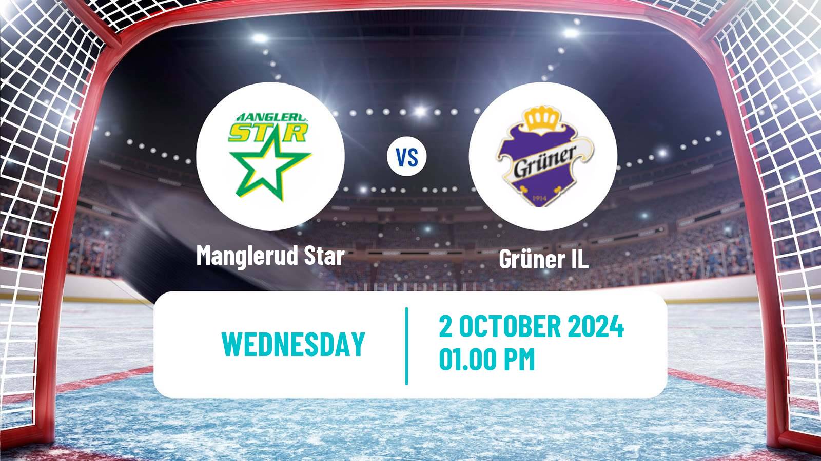 Hockey Norwegian Division 1 Hockey Manglerud Star - Grüner