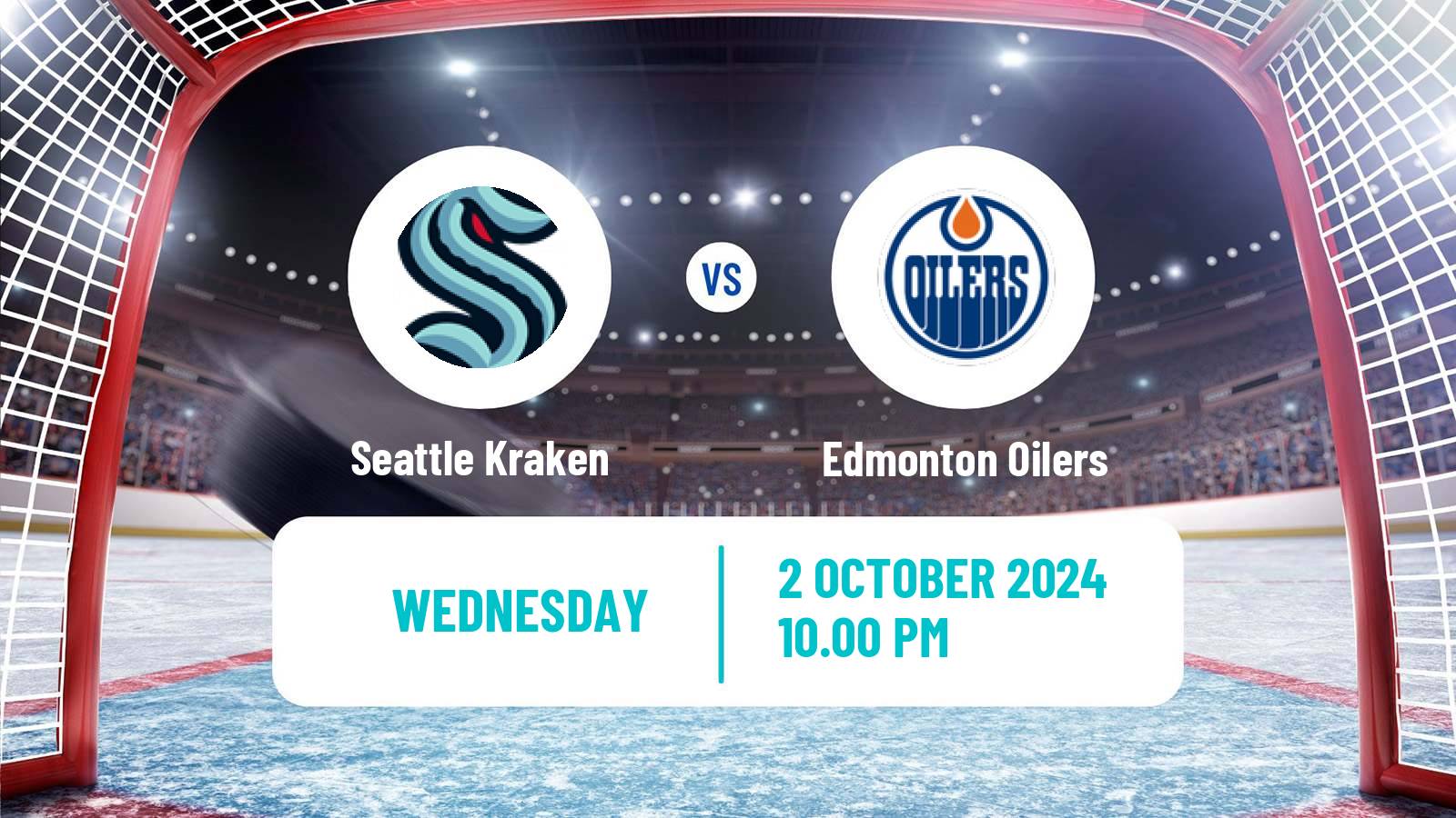 Hockey NHL Seattle Kraken - Edmonton Oilers