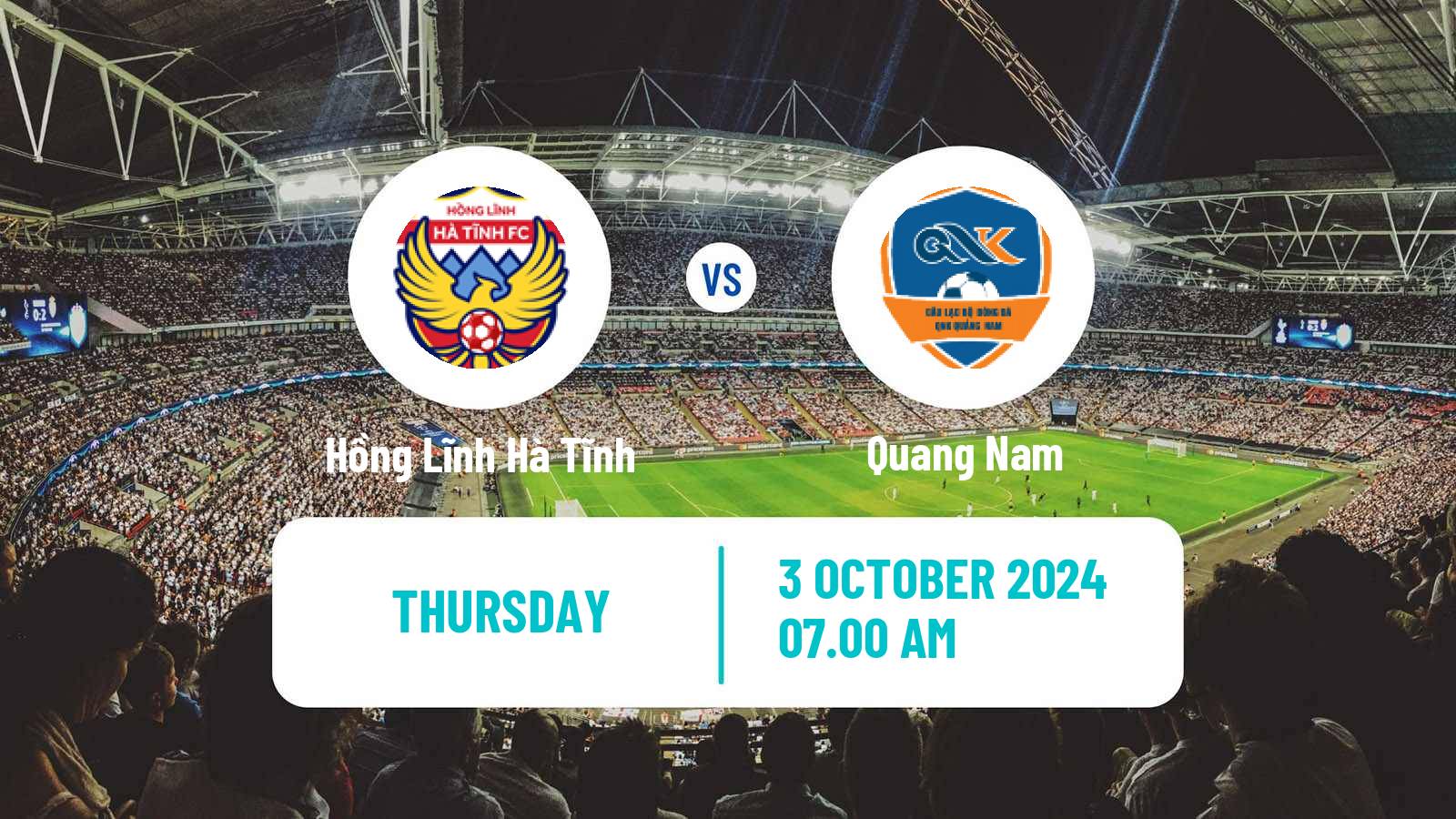 Soccer Vietnamese V League 1 Hồng Lĩnh Hà Tĩnh - Quang Nam