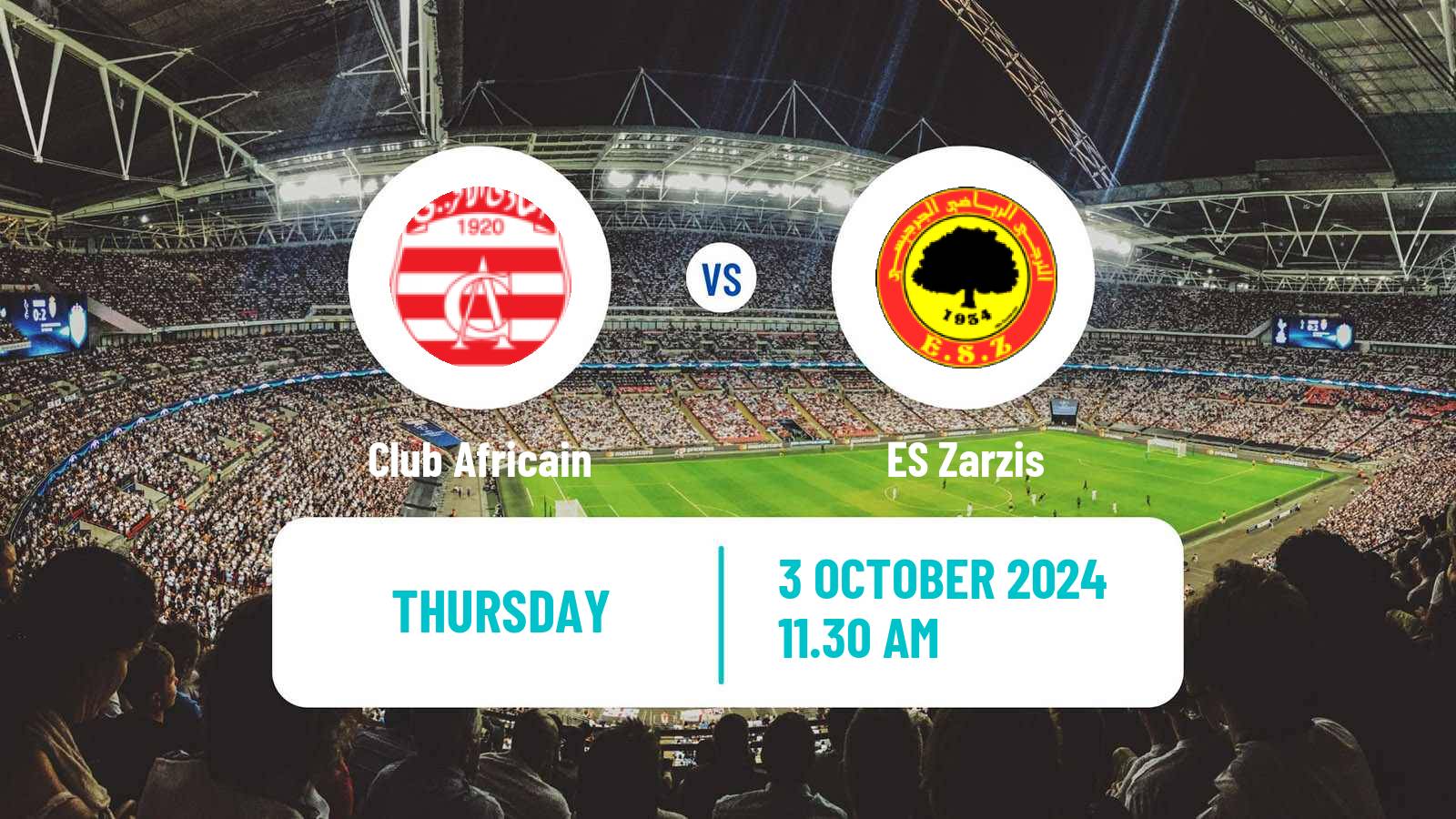 Soccer Tunisian Ligue Professionnelle 1 Club Africain - Zarzis