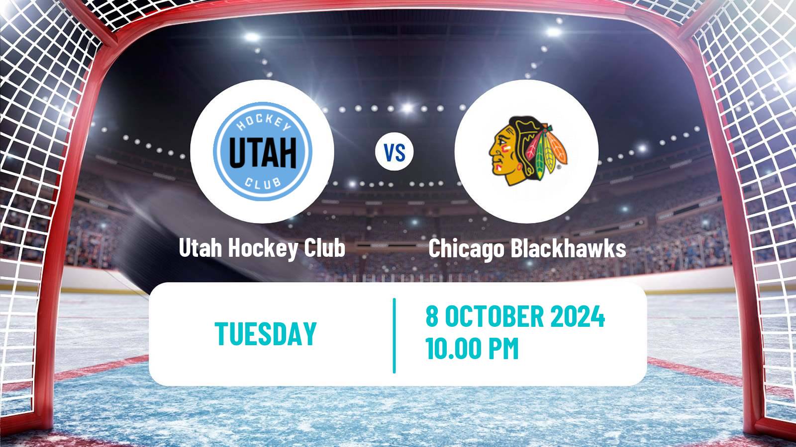 Hockey NHL Utah Hockey Club - Chicago Blackhawks