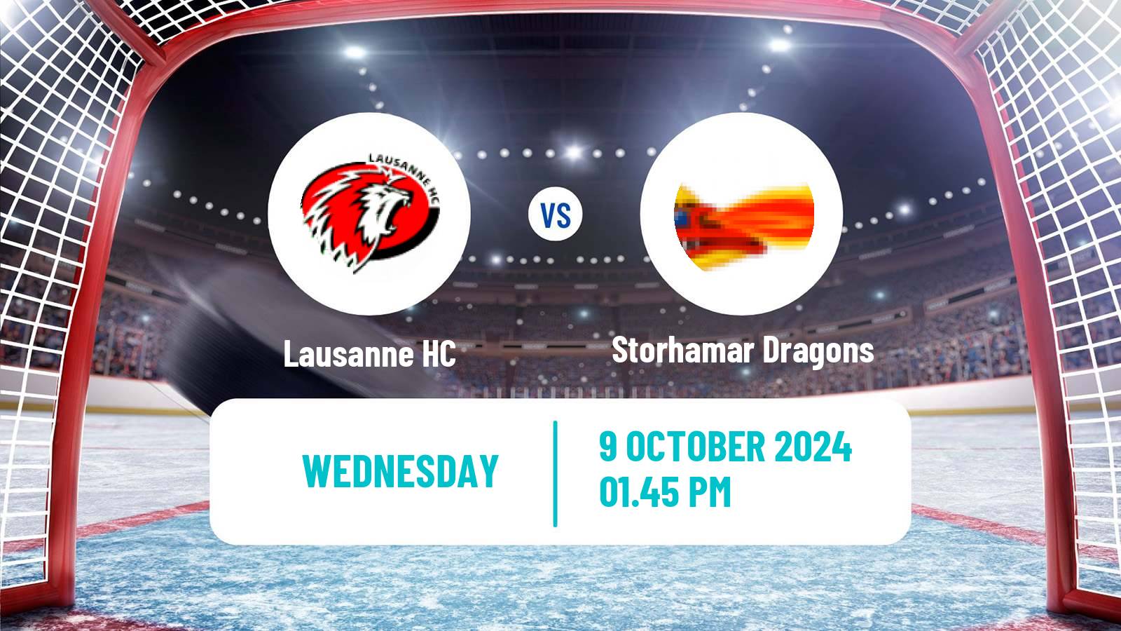 Hockey Champions League Ice Hockey Lausanne HC - Storhamar Dragons