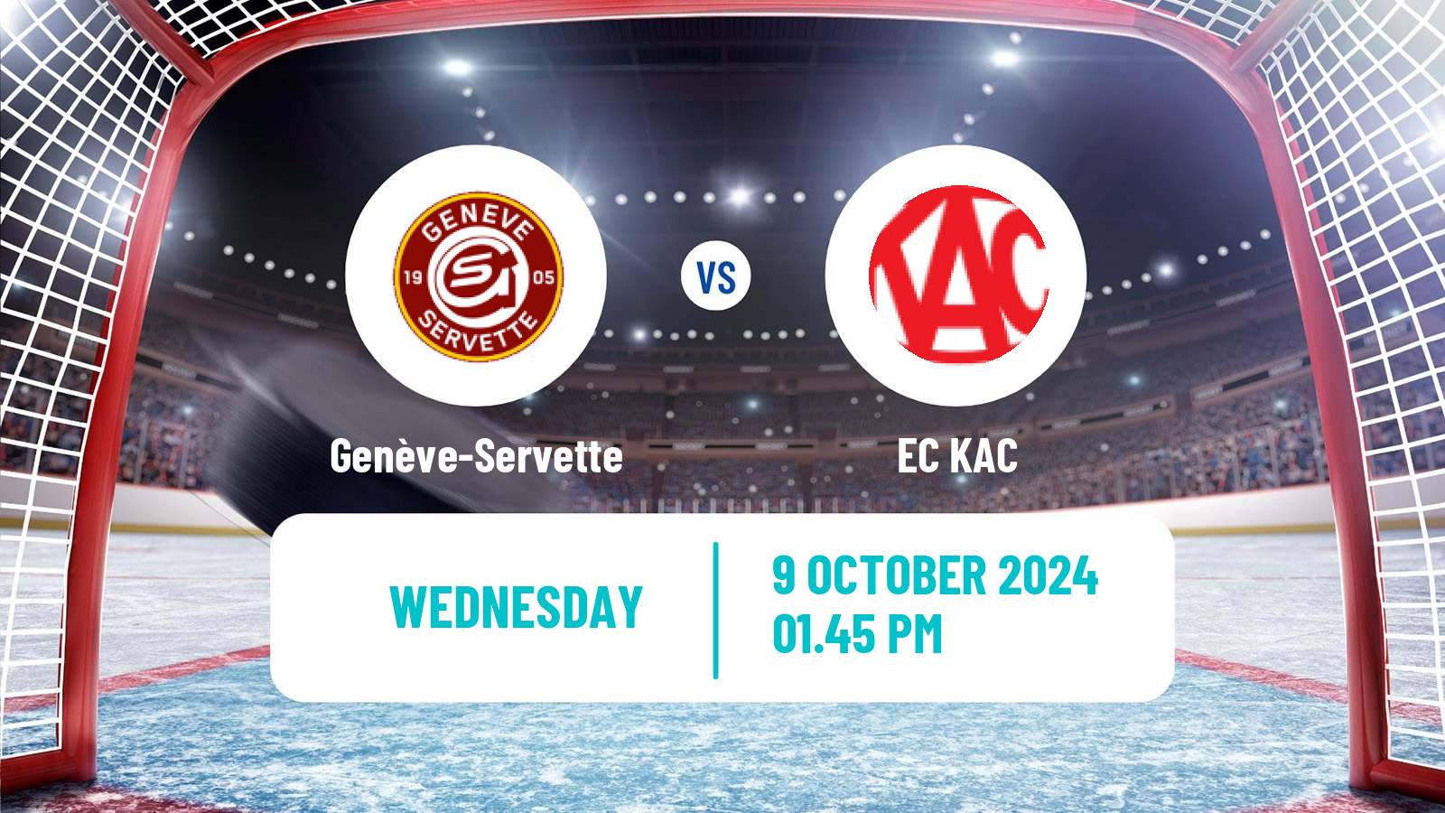 Hockey Champions League Ice Hockey Genève-Servette - EC KAC