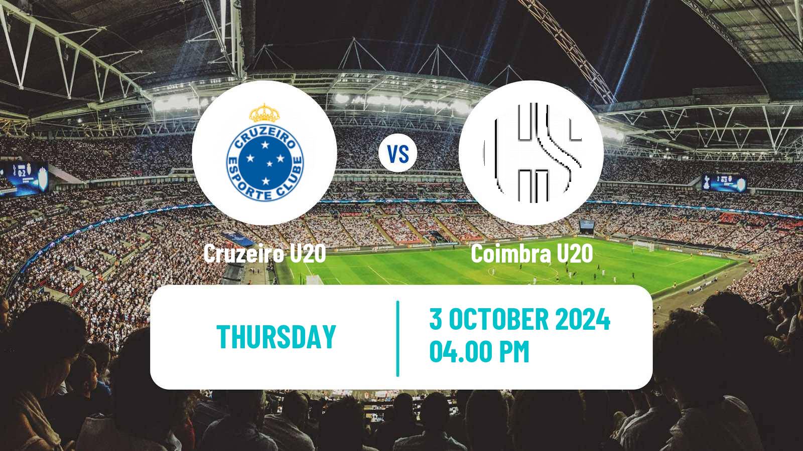 Soccer Copa do Brasil U20 Cruzeiro U20 - Coimbra U20