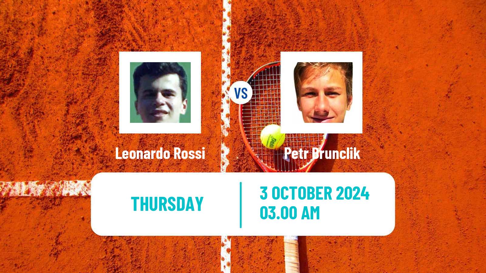 Tennis ITF M15 Trnava 2 Men Leonardo Rossi - Petr Brunclik