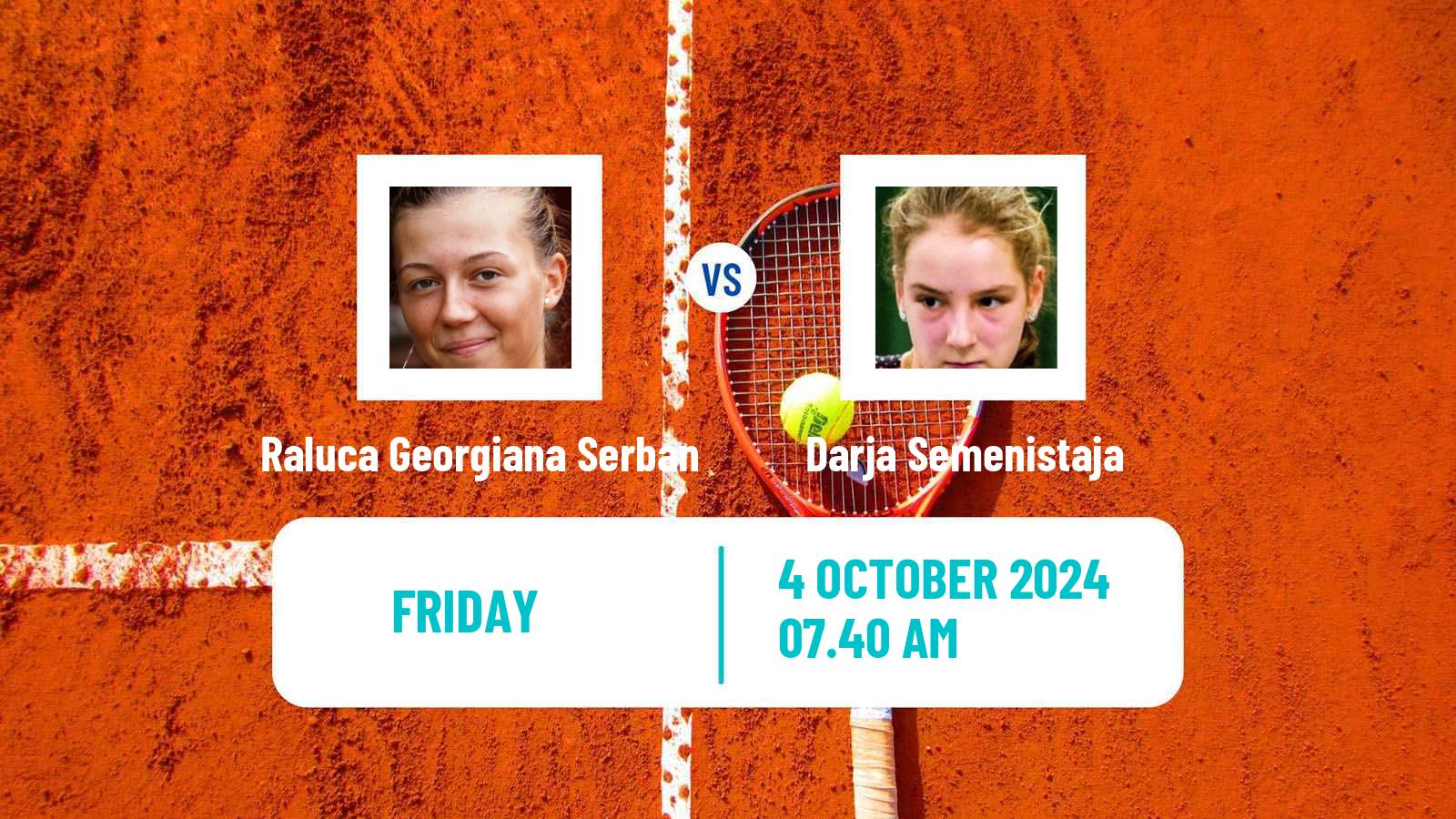 Tennis ITF W75 Sibenik Women Raluca Georgiana Serban - Darja Semenistaja