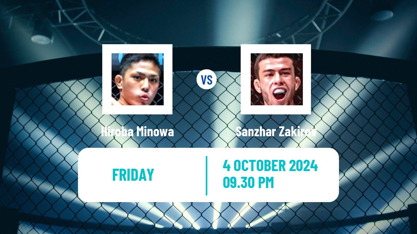 MMA Strawweight One Championship Men Hiroba Minowa - Sanzhar Zakirov