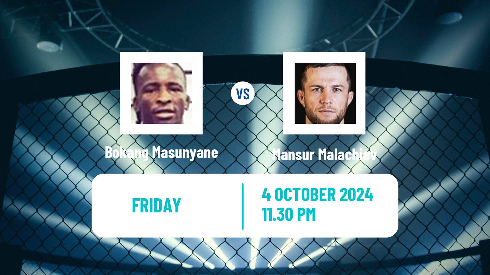 MMA Strawweight One Championship Men Bokang Masunyane - Mansur Malachiev