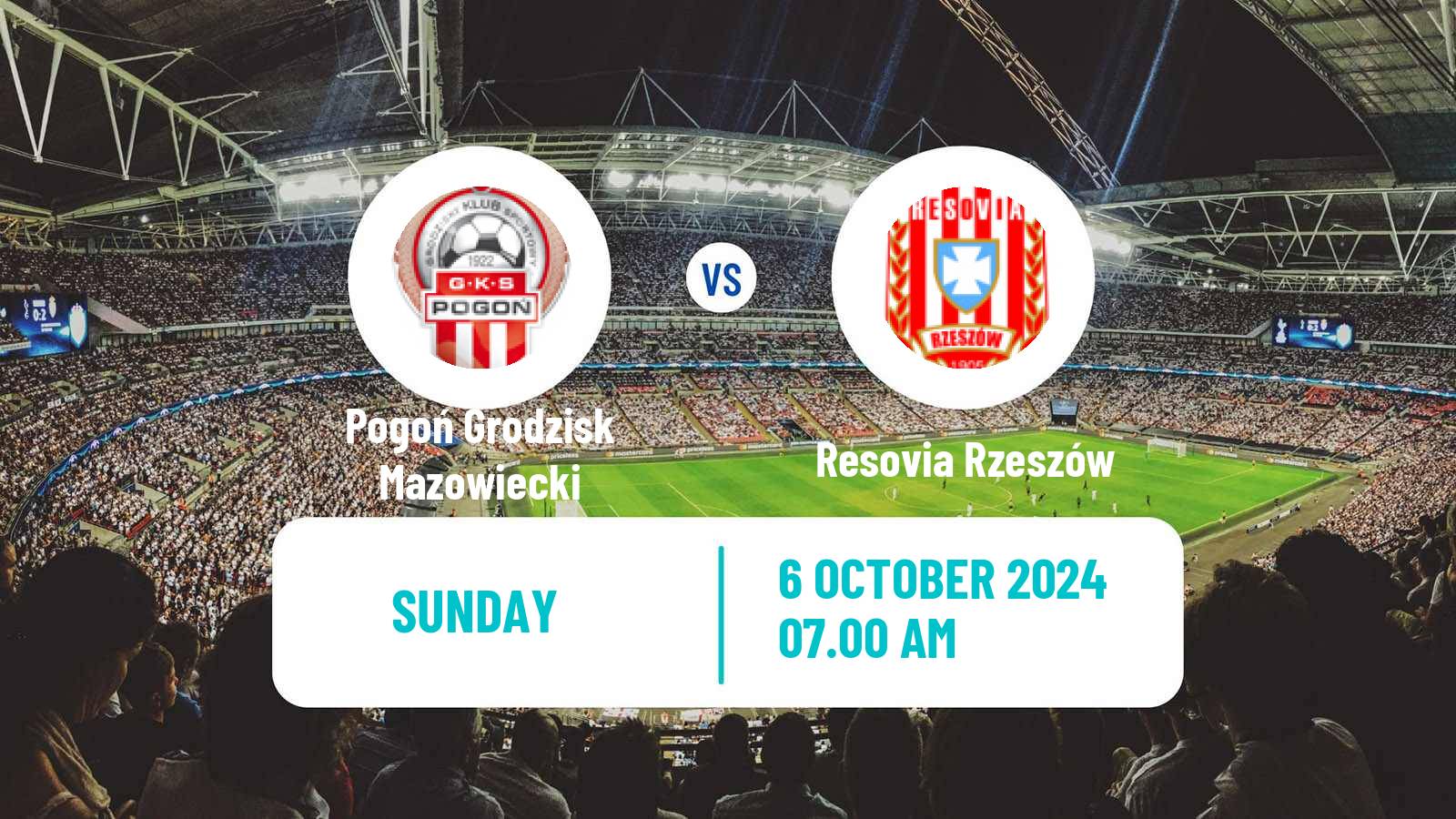 Soccer Polish Division 2 Pogoń Grodzisk Mazowiecki - Resovia Rzeszów