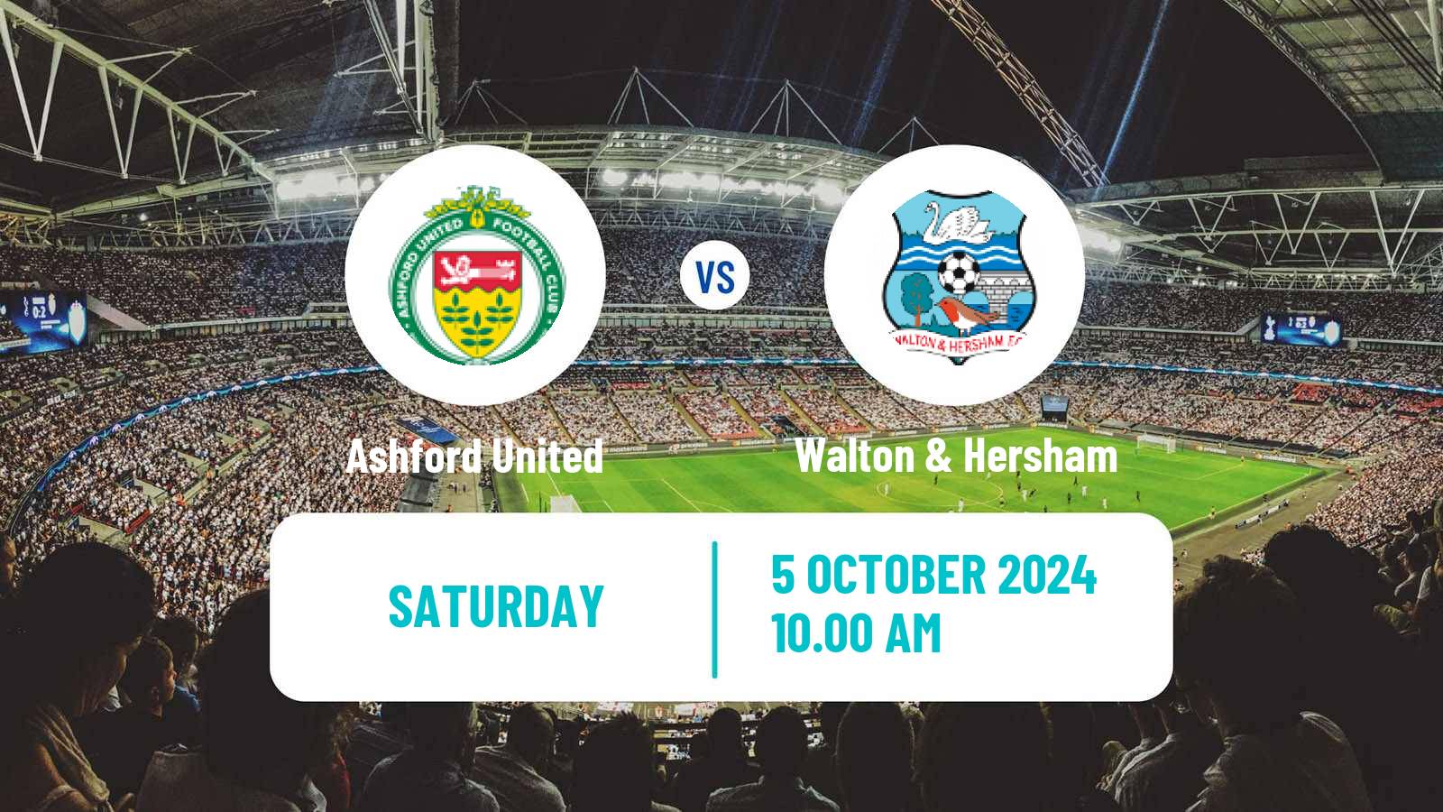 Soccer English FA Trophy Ashford United - Walton & Hersham