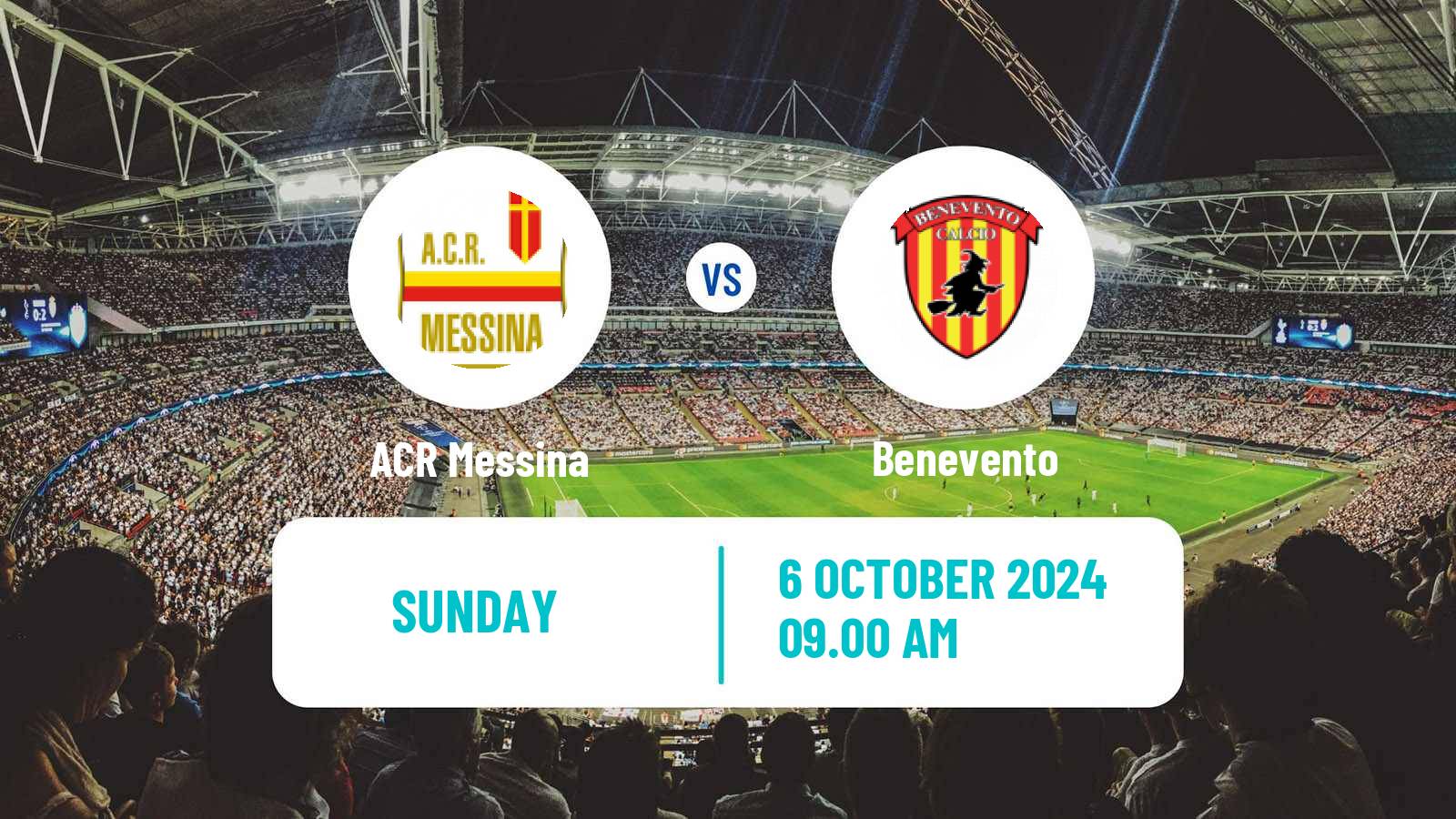 Soccer Italian Serie C Group C ACR Messina - Benevento