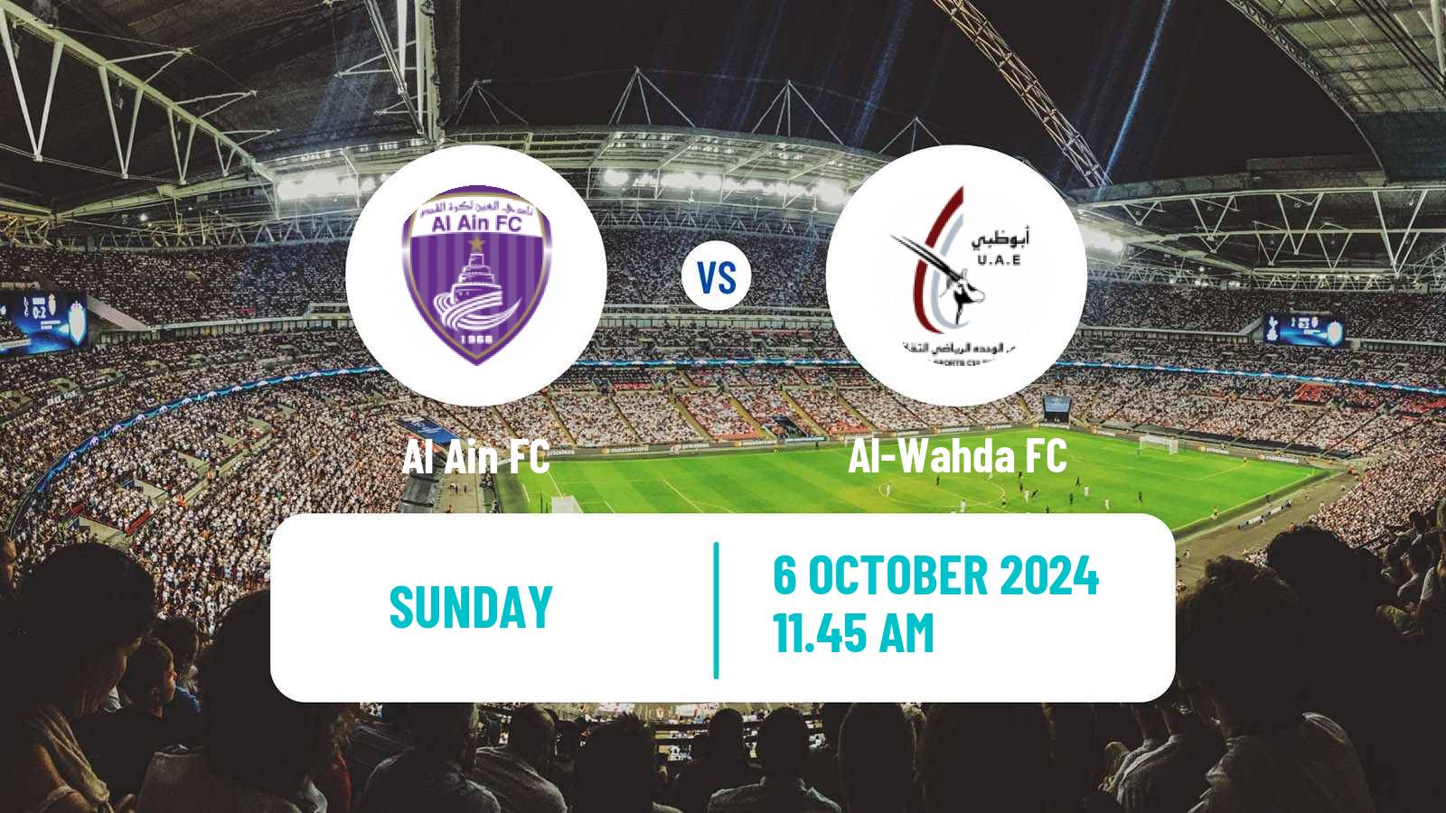 Soccer UAE Football League Al Ain - Al-Wahda