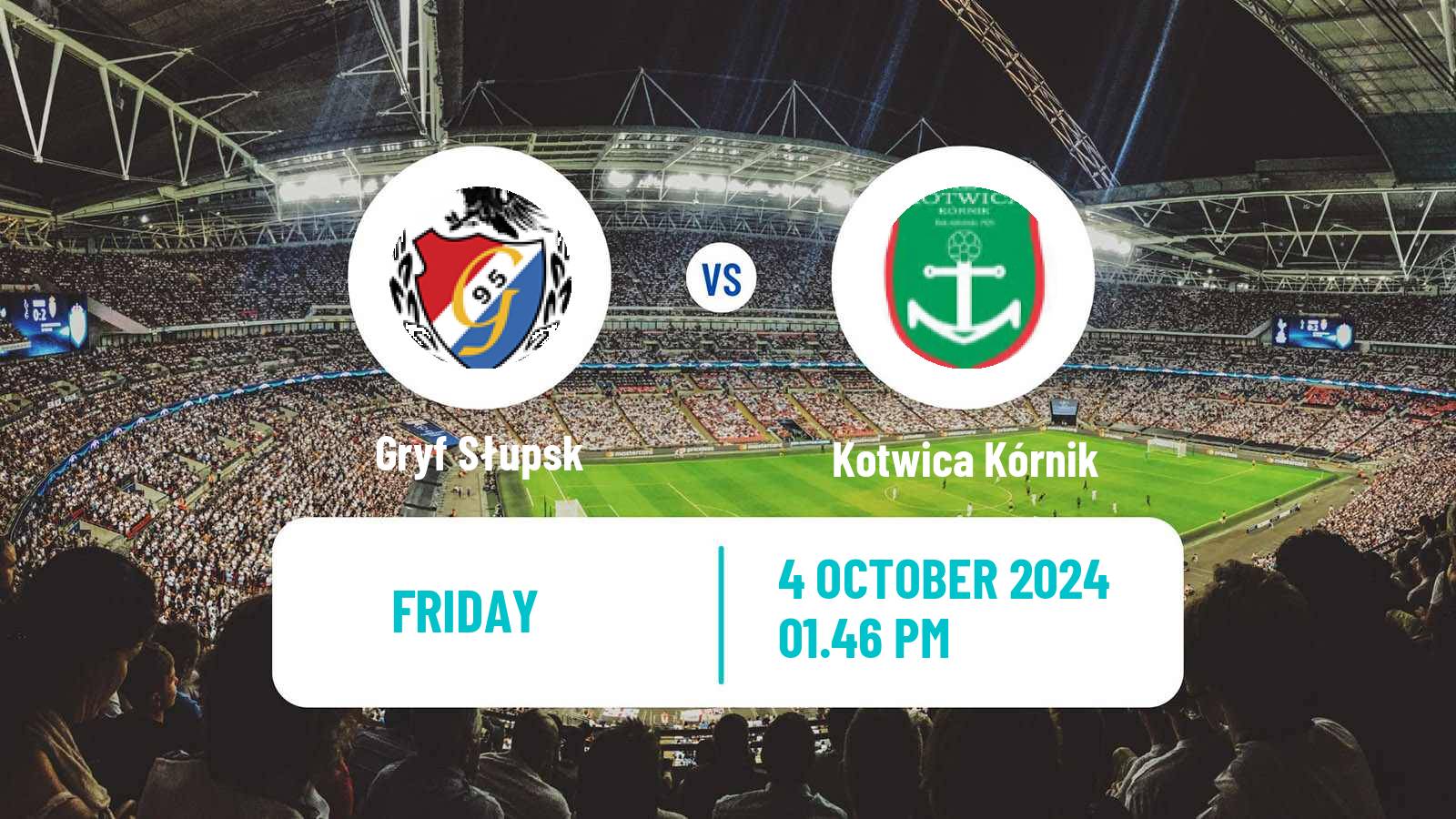 Soccer Polish Division 3 - Group II Gryf Słupsk - Kotwica Kórnik