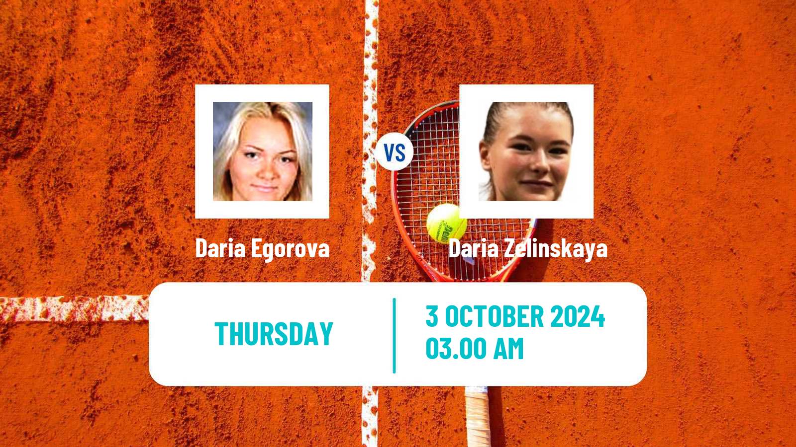 Tennis ITF W15 Sharm Elsheikh 12 Women Daria Egorova - Daria Zelinskaya