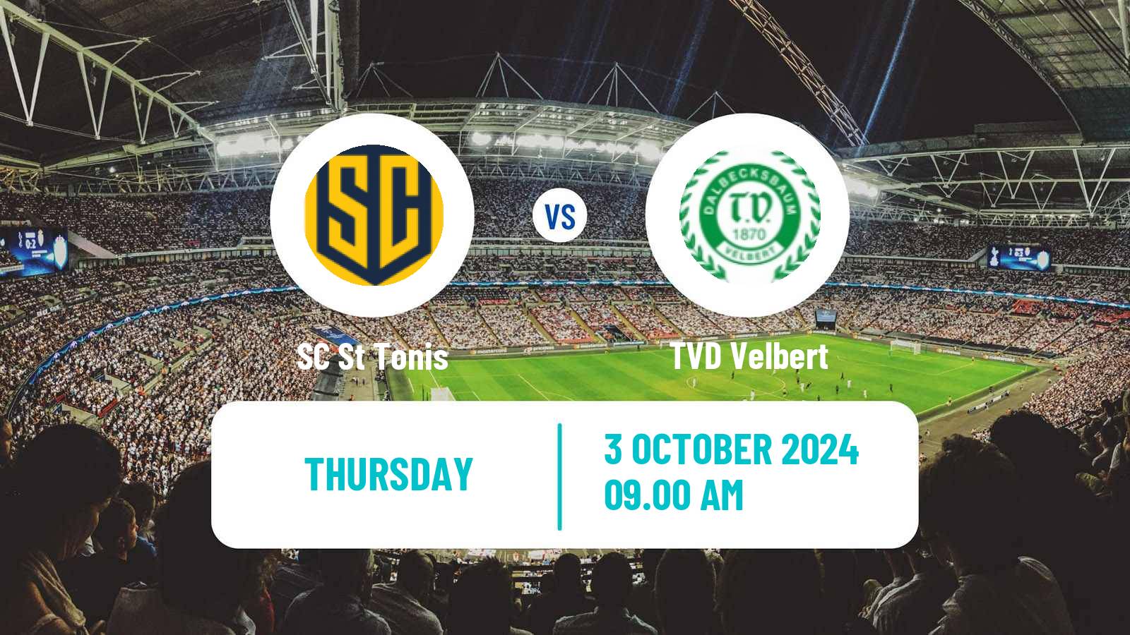 Soccer German Oberliga Niederrhein St Tonis - TVD Velbert