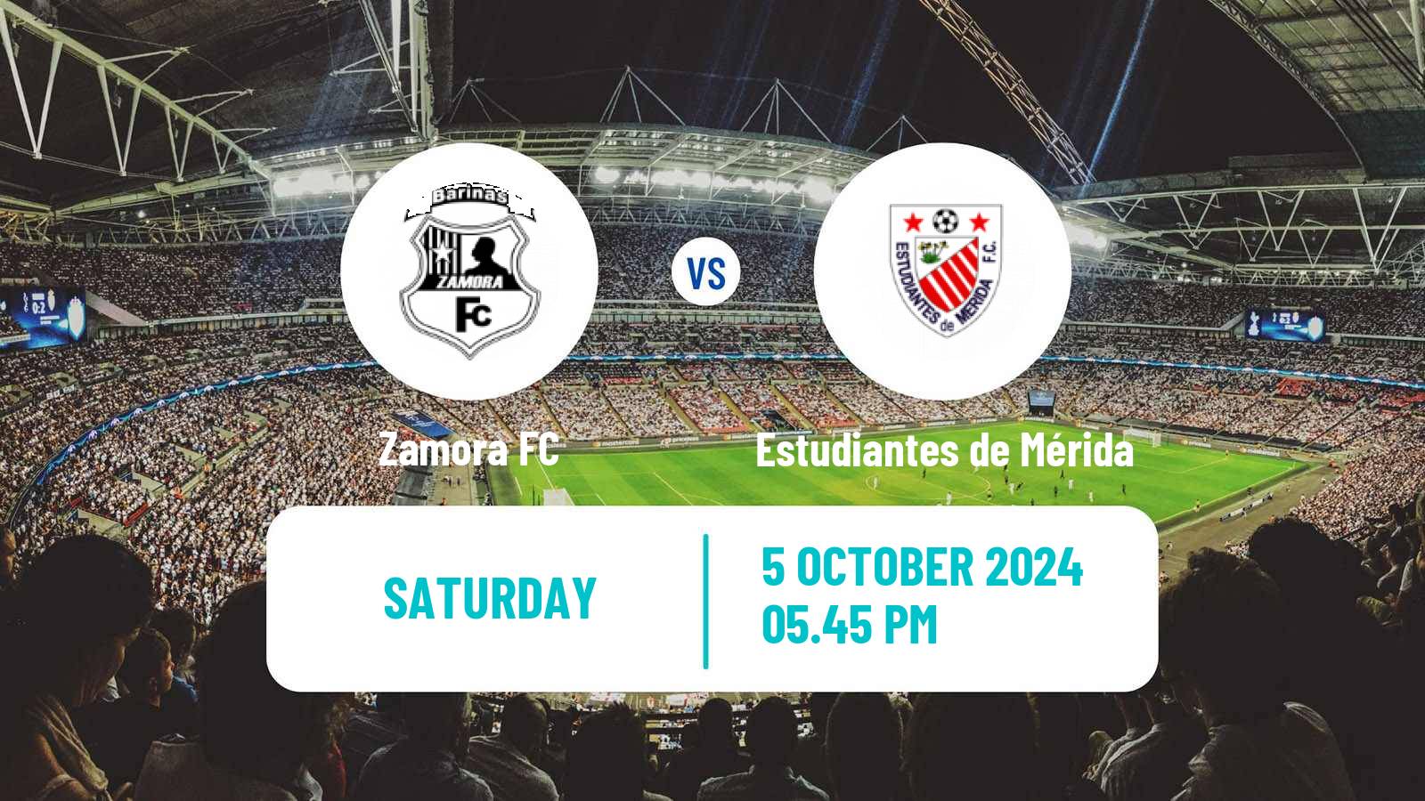 Soccer Venezuelan Primera Division Zamora - Estudiantes de Mérida