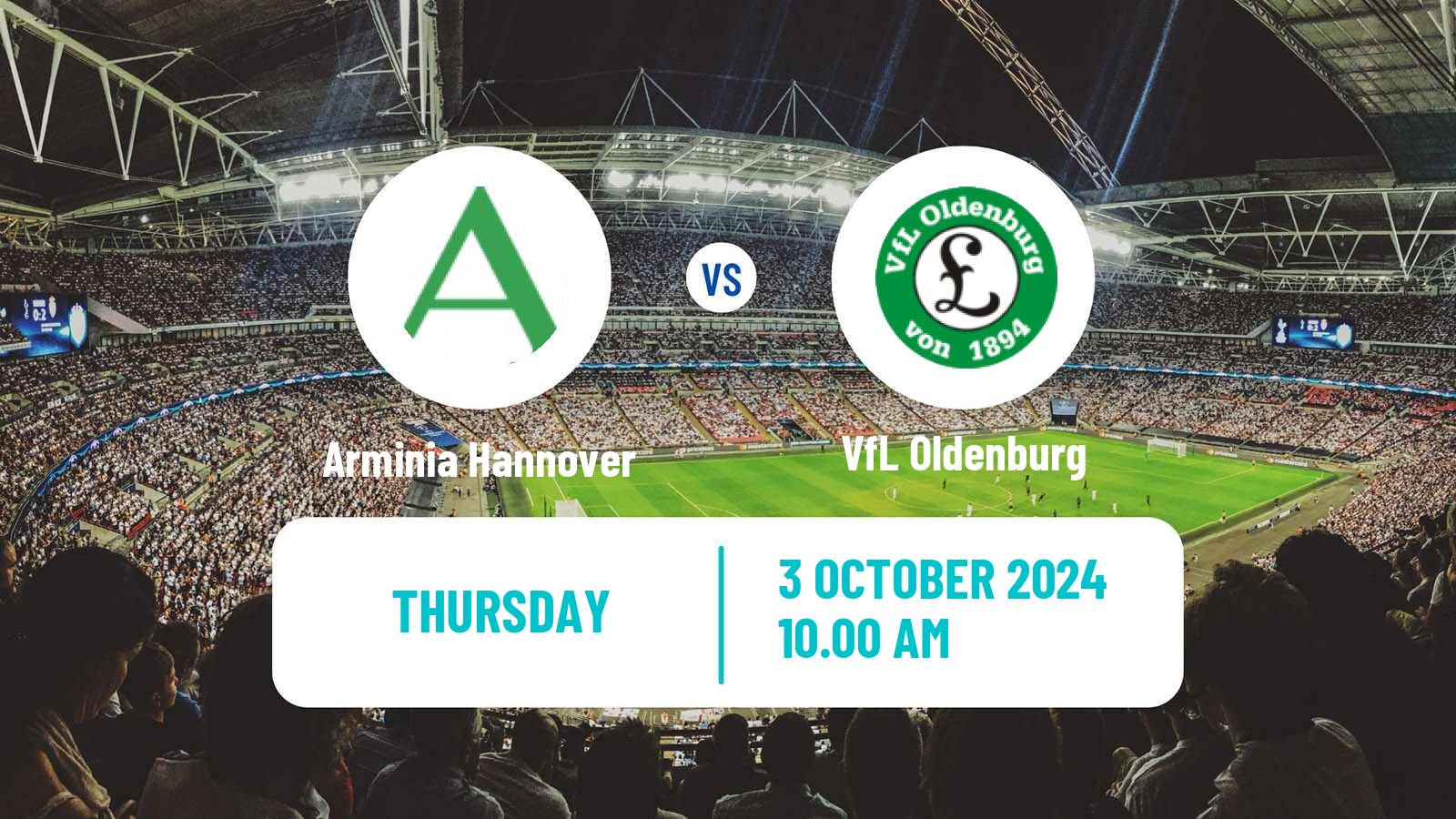 Soccer German Oberliga Niedersachsen Arminia Hannover - VfL Oldenburg