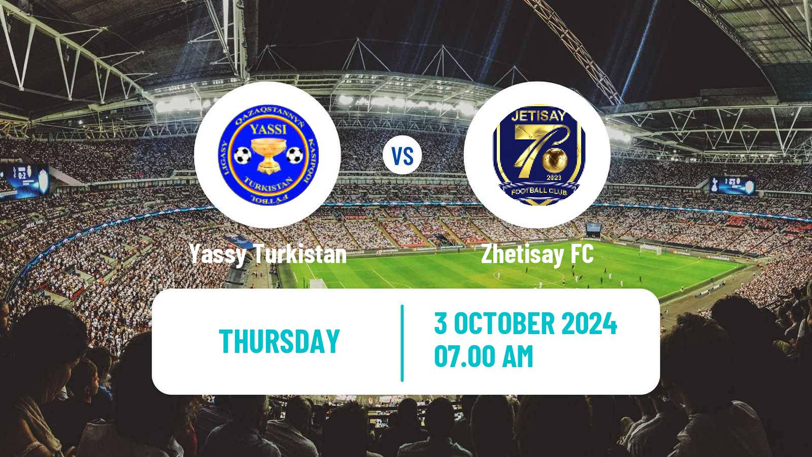 Soccer Kazakh First Division Yassy Turkistan - Zhetisay