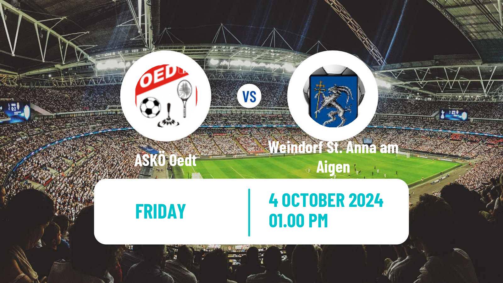 Soccer Austrian Regionalliga Central ASKÖ Oedt - Weindorf St. Anna am Aigen