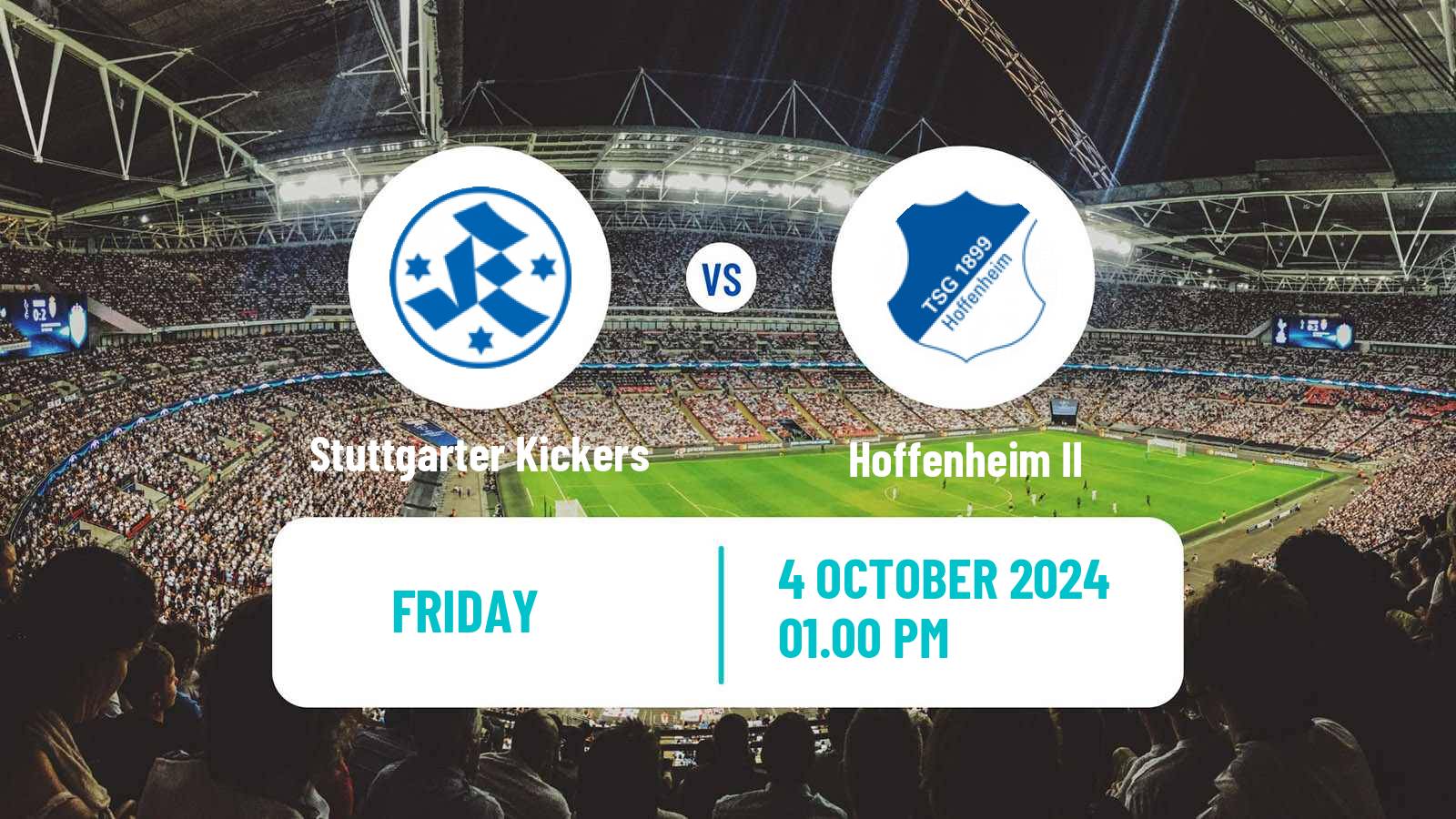 Soccer German Regionalliga Sudwest Stuttgarter Kickers - Hoffenheim II