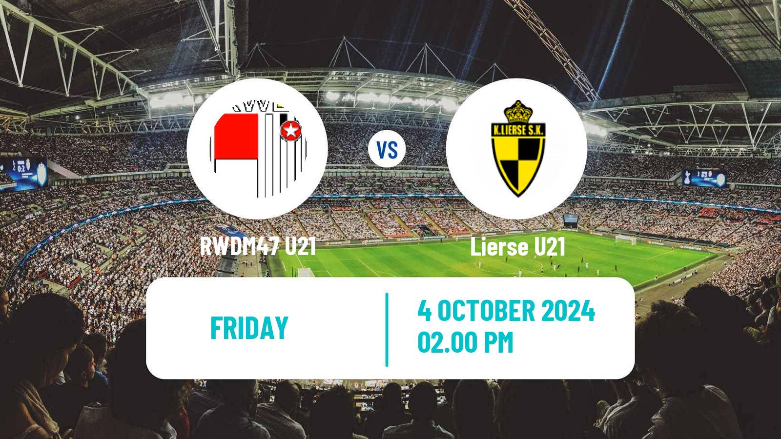 Soccer Belgian Pro League U21 RWDM47 U21 - Lierse U21